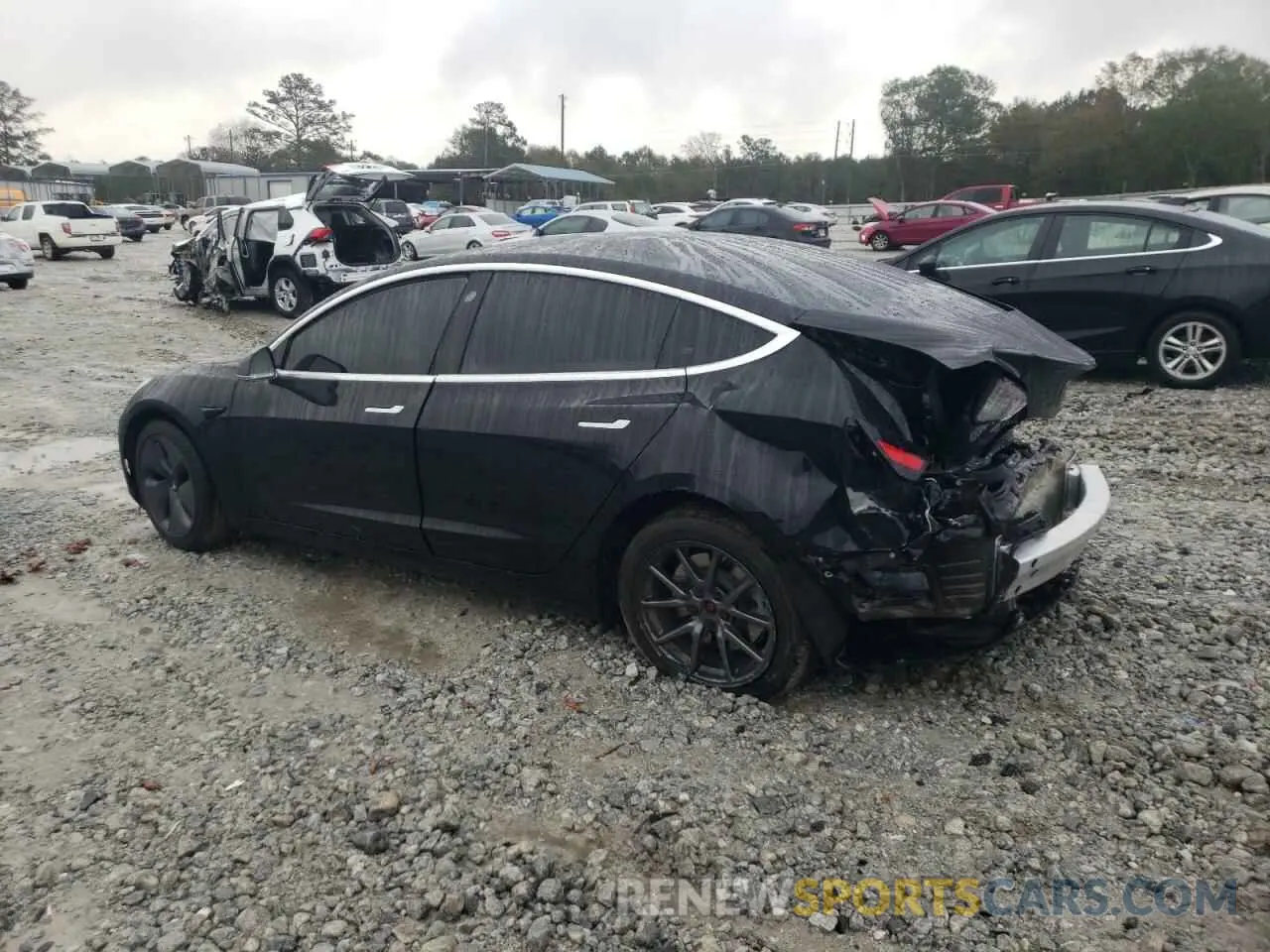2 fotografías del automóvil dañado 5YJ3E1EAXKF428961 TESLA MODEL 3 2019