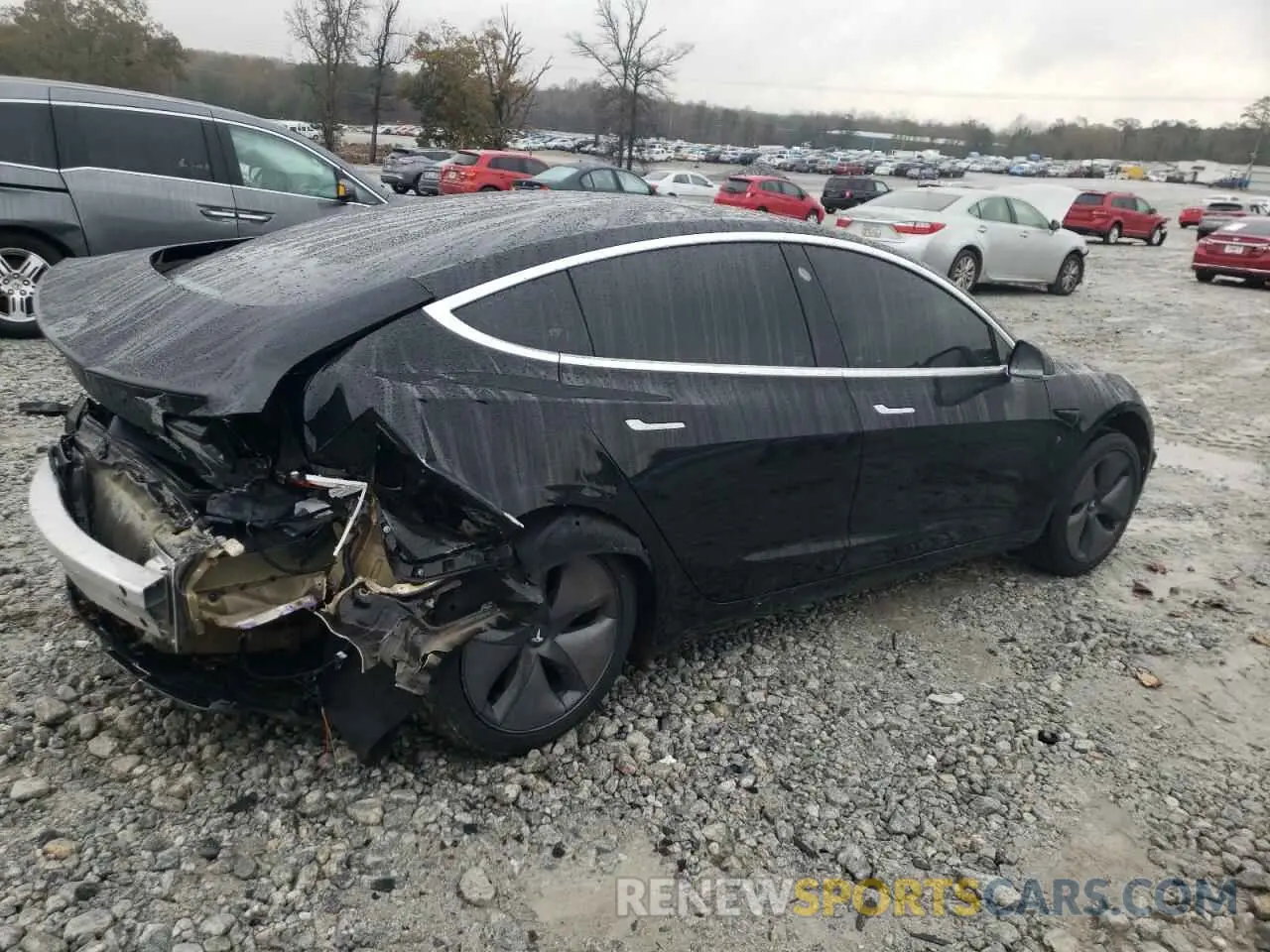 3 fotografías del automóvil dañado 5YJ3E1EAXKF428961 TESLA MODEL 3 2019