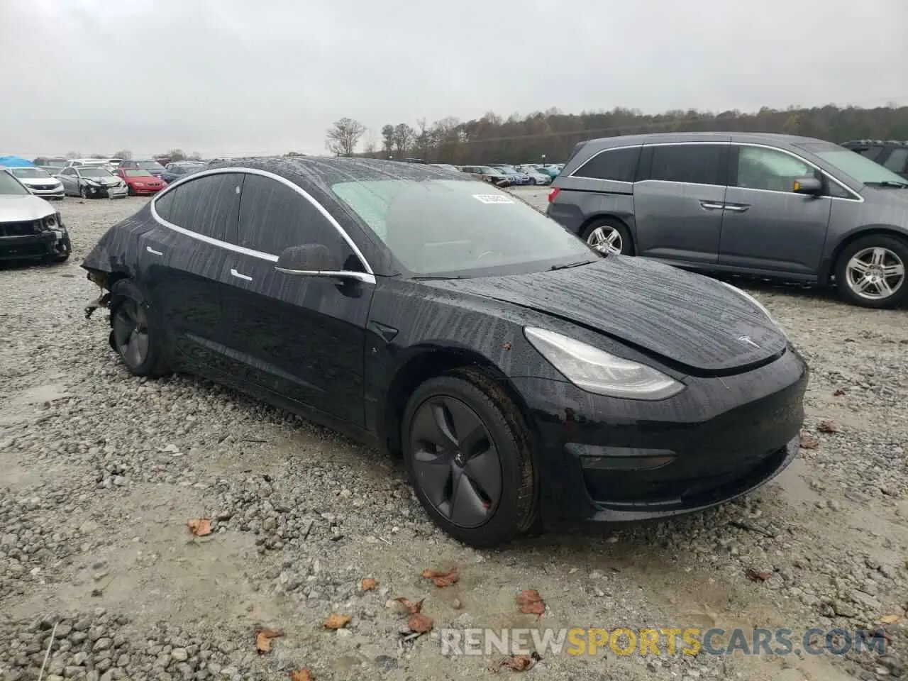 4 fotografías del automóvil dañado 5YJ3E1EAXKF428961 TESLA MODEL 3 2019