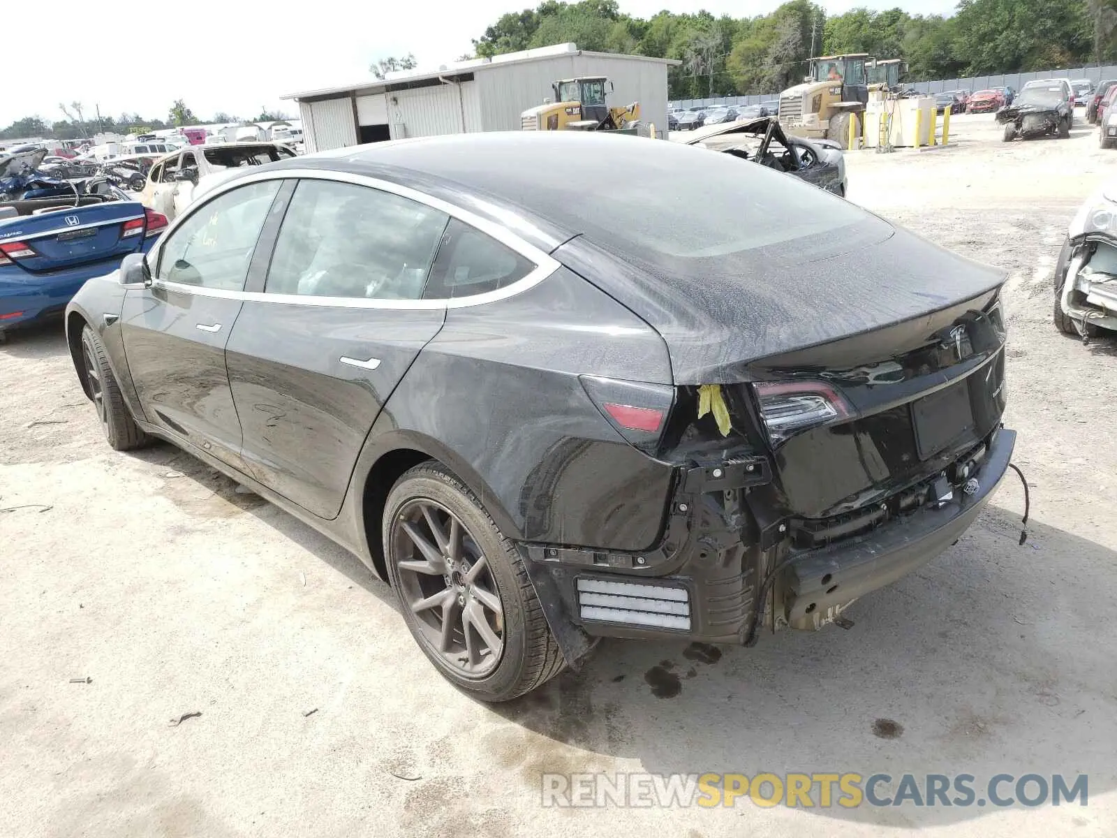 3 fotografías del automóvil dañado 5YJ3E1EB0KF197237 TESLA MODEL 3 2019