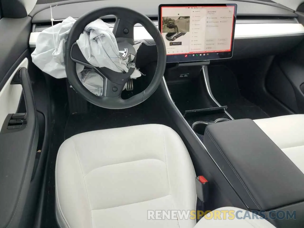 8 fotografías del automóvil dañado 5YJ3E1EB0KF238384 TESLA MODEL 3 2019