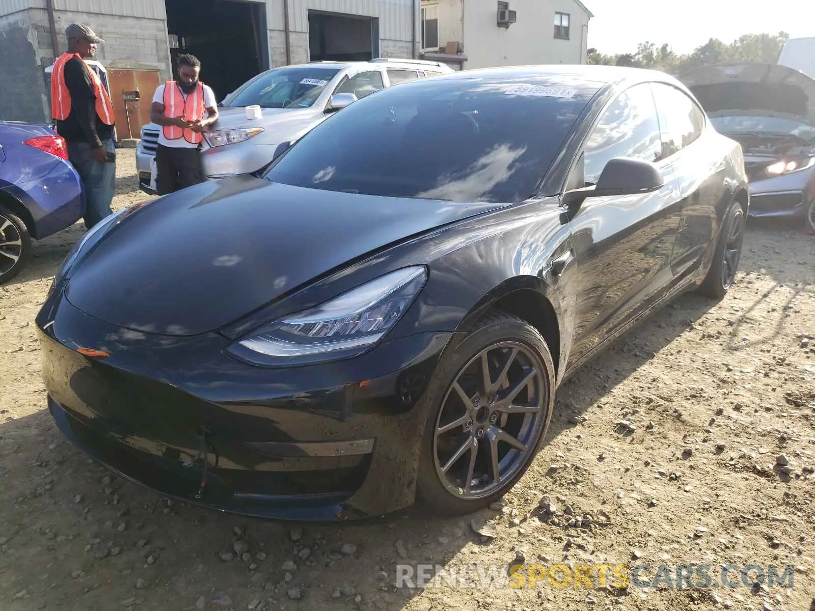 2 fotografías del automóvil dañado 5YJ3E1EB0KF385319 TESLA MODEL 3 2019