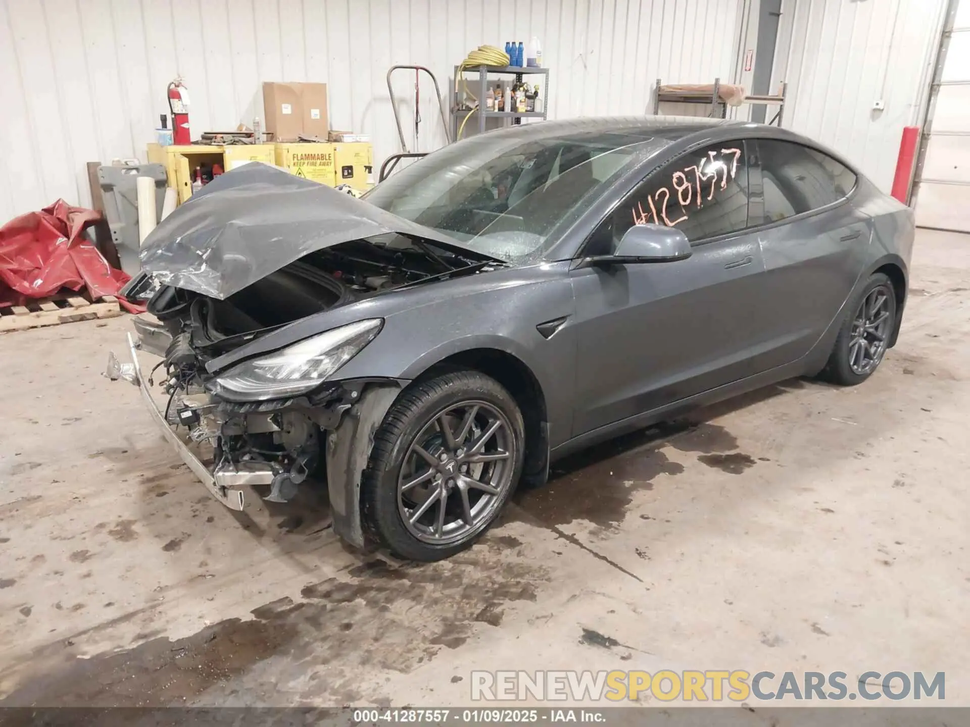 2 fotografías del automóvil dañado 5YJ3E1EB0KF386048 TESLA MODEL 3 2019