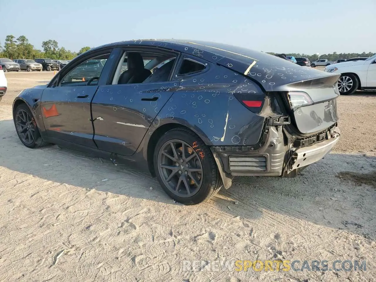 2 fotografías del automóvil dañado 5YJ3E1EB0KF432798 TESLA MODEL 3 2019