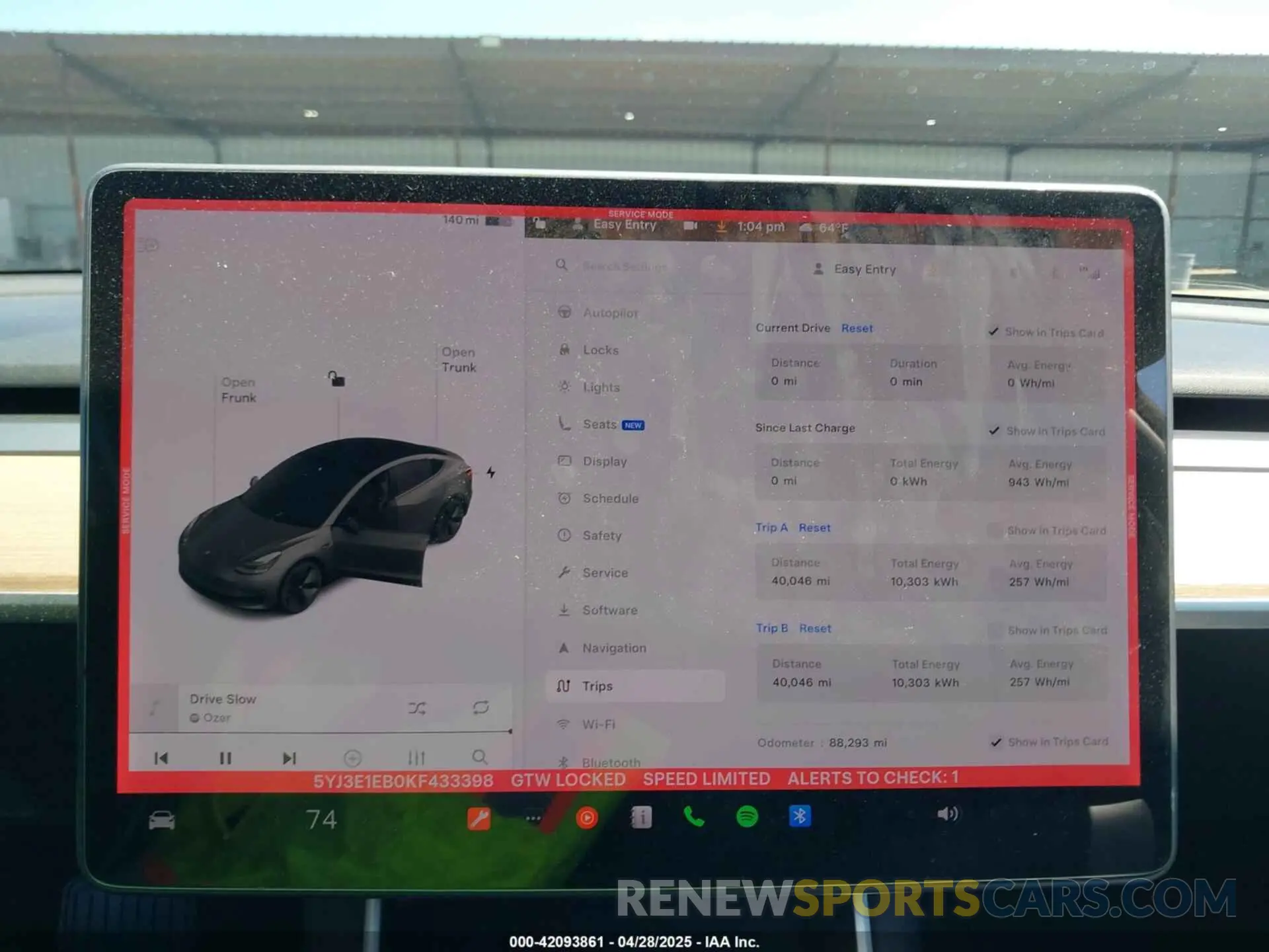 18 fotografías del automóvil dañado 5YJ3E1EB0KF433398 TESLA MODEL 3 2019