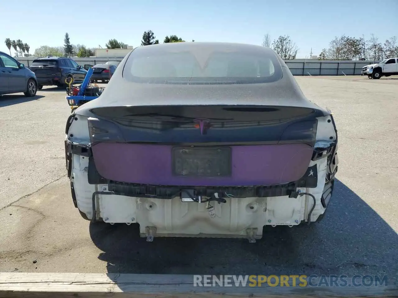 6 fotografías del automóvil dañado 5YJ3E1EB0KF437418 TESLA MODEL 3 2019