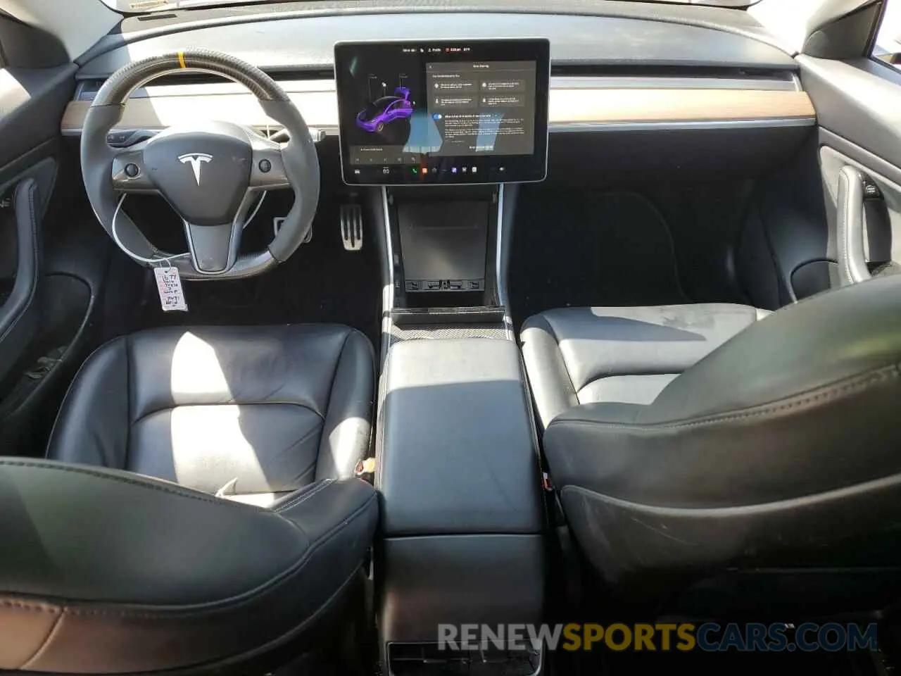 8 fotografías del automóvil dañado 5YJ3E1EB0KF437418 TESLA MODEL 3 2019