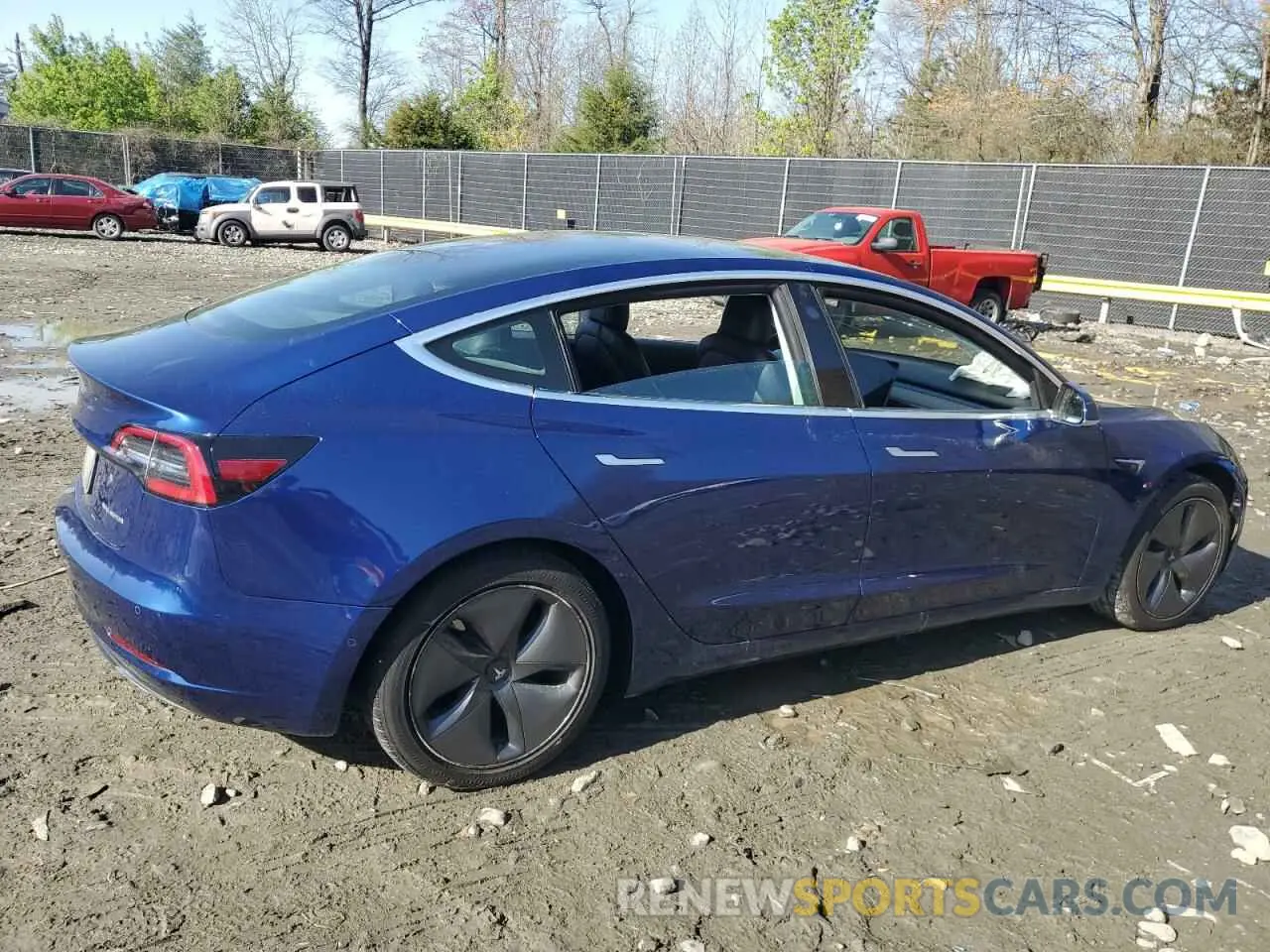 3 fotografías del automóvil dañado 5YJ3E1EB0KF452758 TESLA MODEL 3 2019