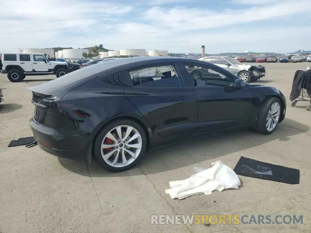 3 fotografías del automóvil dañado 5YJ3E1EB0KF487218 TESLA MODEL 3 2019