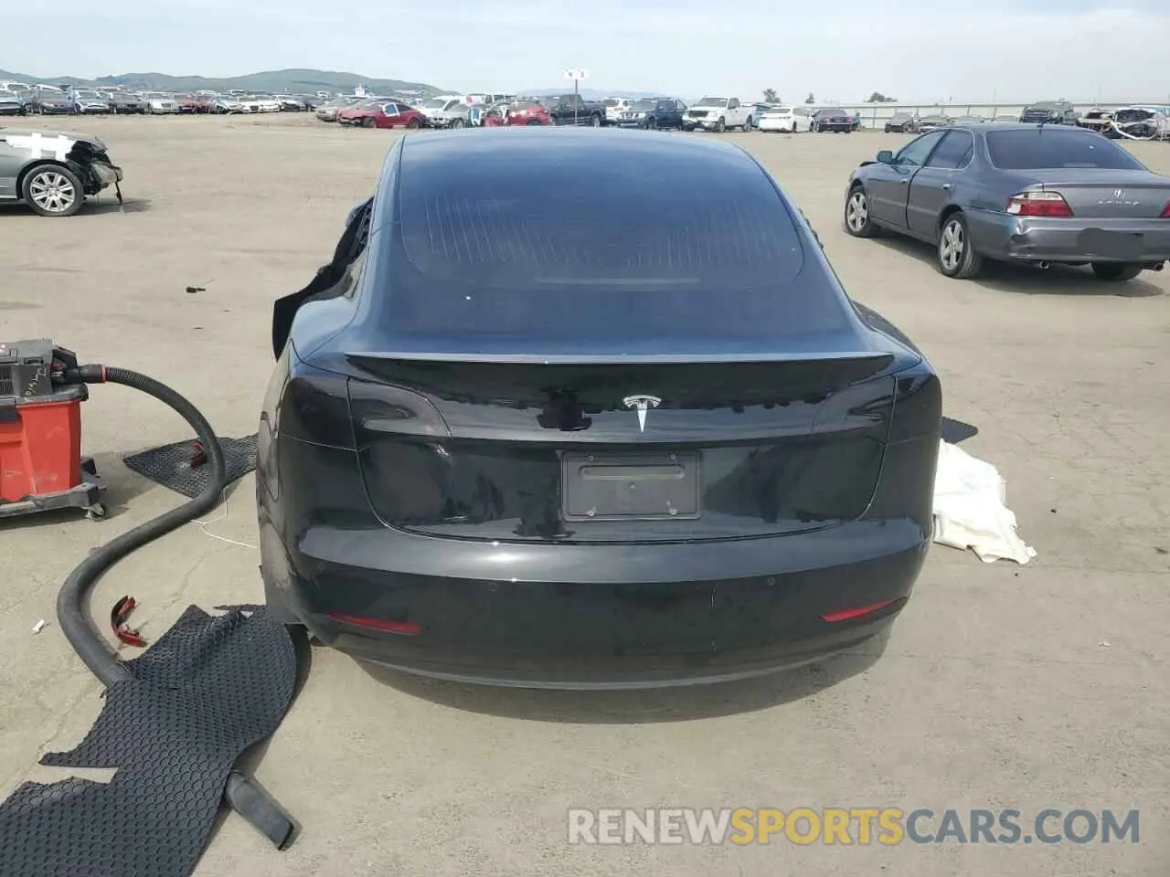 6 fotografías del automóvil dañado 5YJ3E1EB0KF487218 TESLA MODEL 3 2019