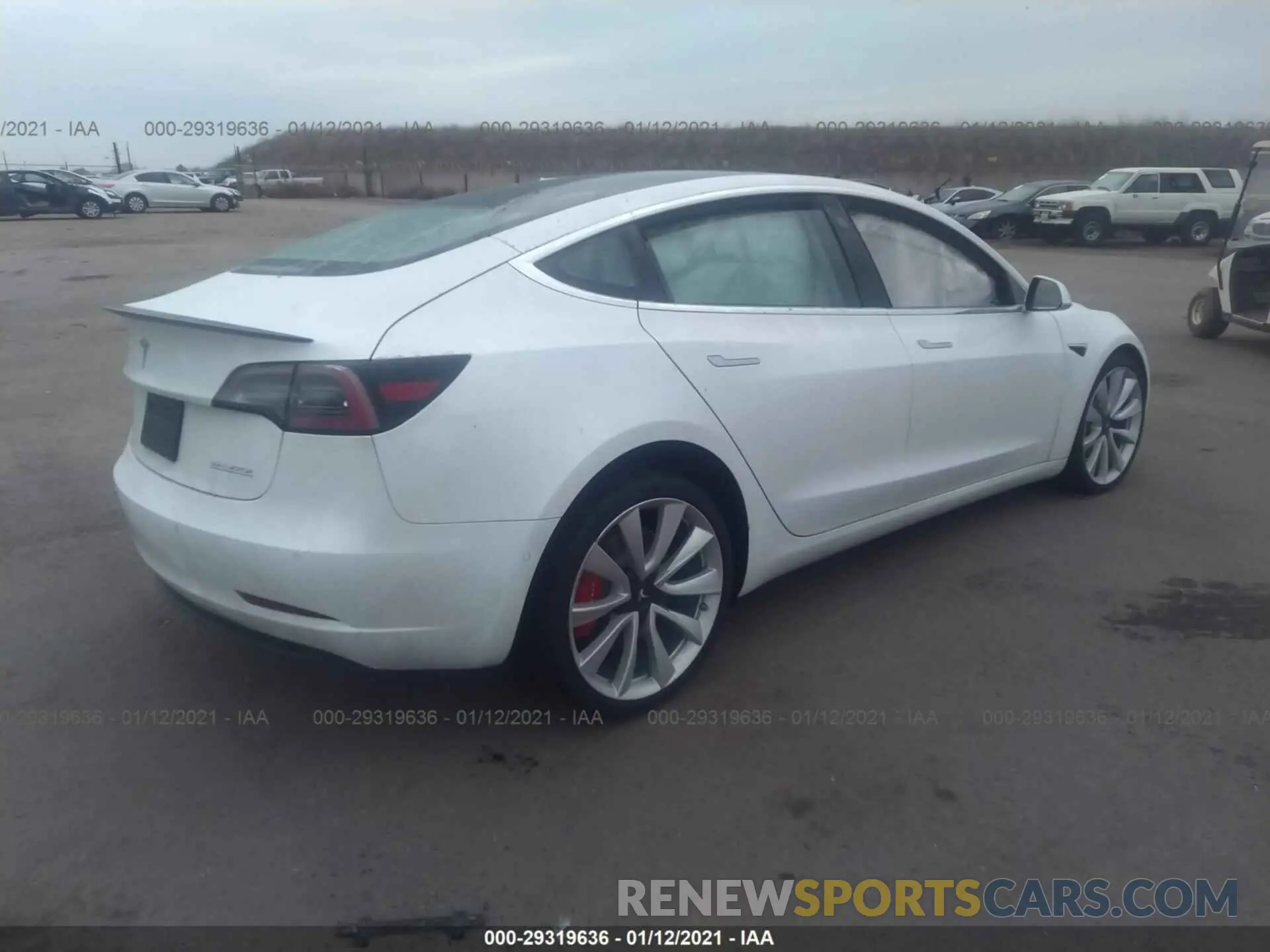 4 fotografías del automóvil dañado 5YJ3E1EB0KF514434 TESLA MODEL 3 2019