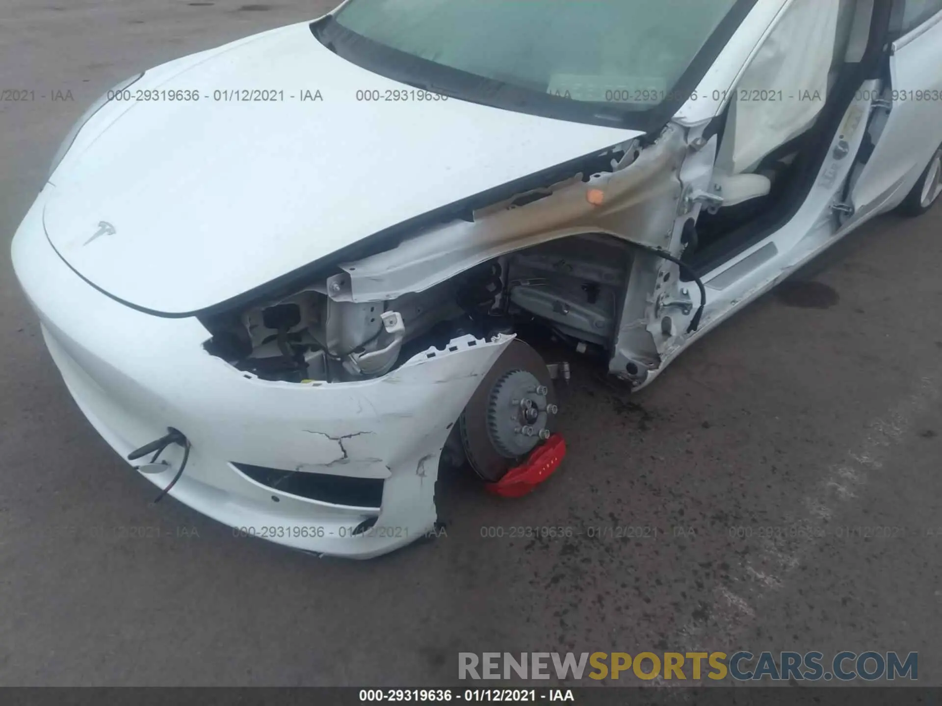 6 fotografías del automóvil dañado 5YJ3E1EB0KF514434 TESLA MODEL 3 2019