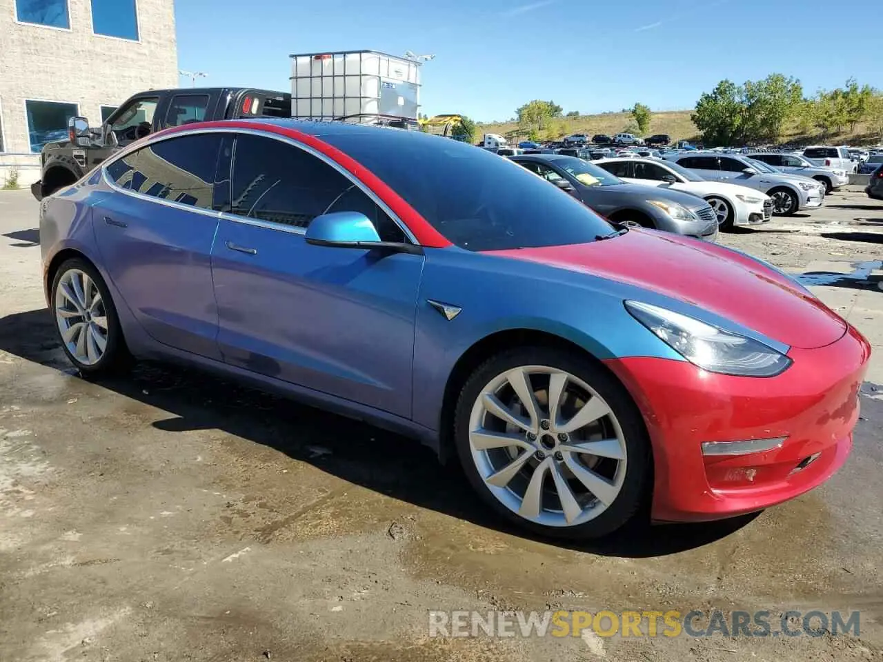 4 fotografías del automóvil dañado 5YJ3E1EB0KF530469 TESLA MODEL 3 2019