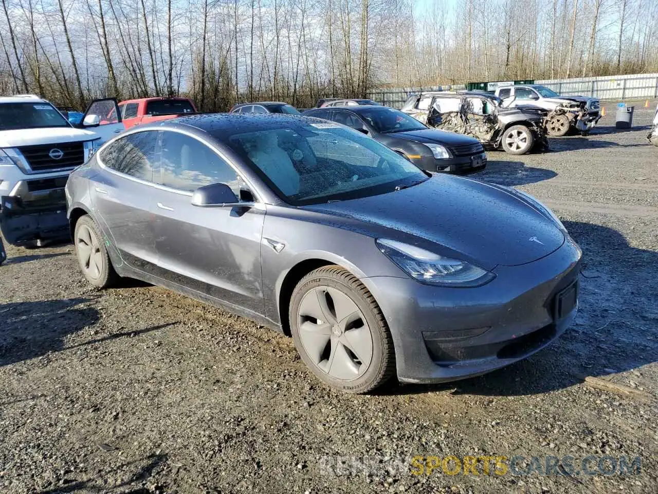 4 fotografías del automóvil dañado 5YJ3E1EB1KF195304 TESLA MODEL 3 2019