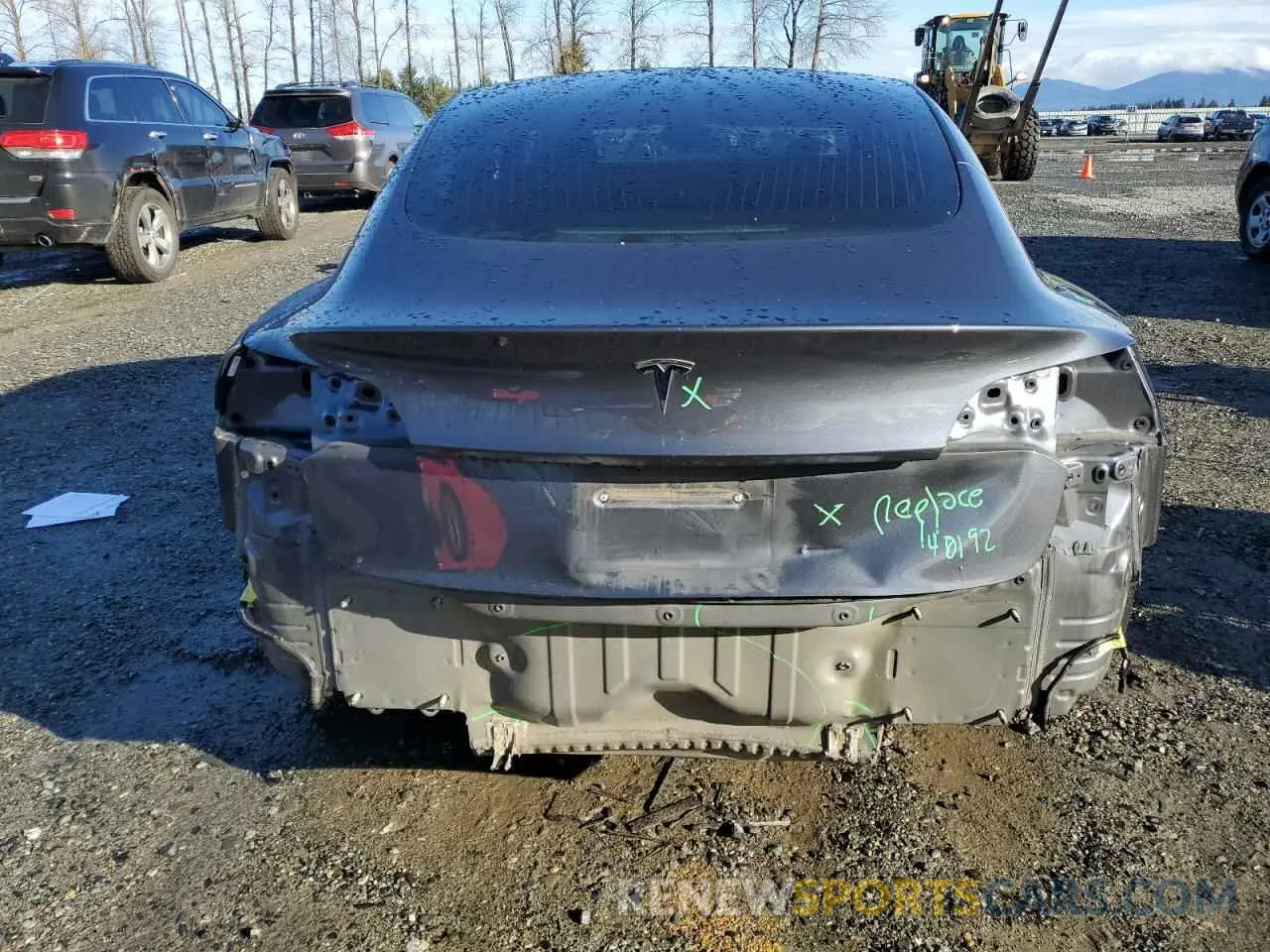 6 fotografías del automóvil dañado 5YJ3E1EB1KF195304 TESLA MODEL 3 2019