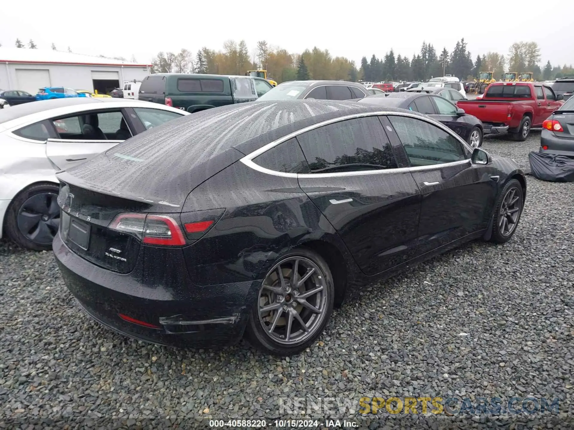 4 fotografías del automóvil dañado 5YJ3E1EB1KF385779 TESLA MODEL 3 2019