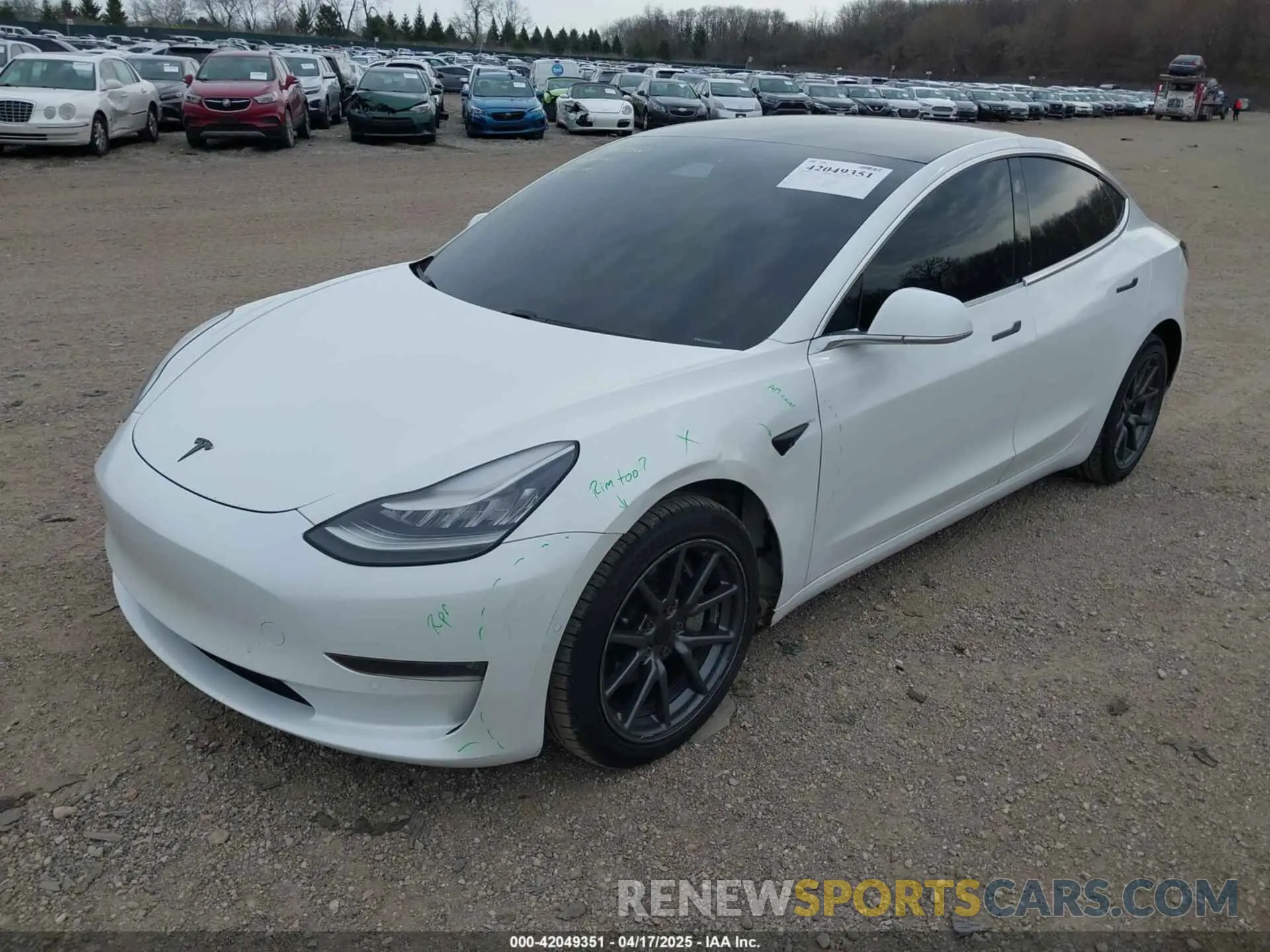 2 fotografías del automóvil dañado 5YJ3E1EB1KF388052 TESLA MODEL 3 2019