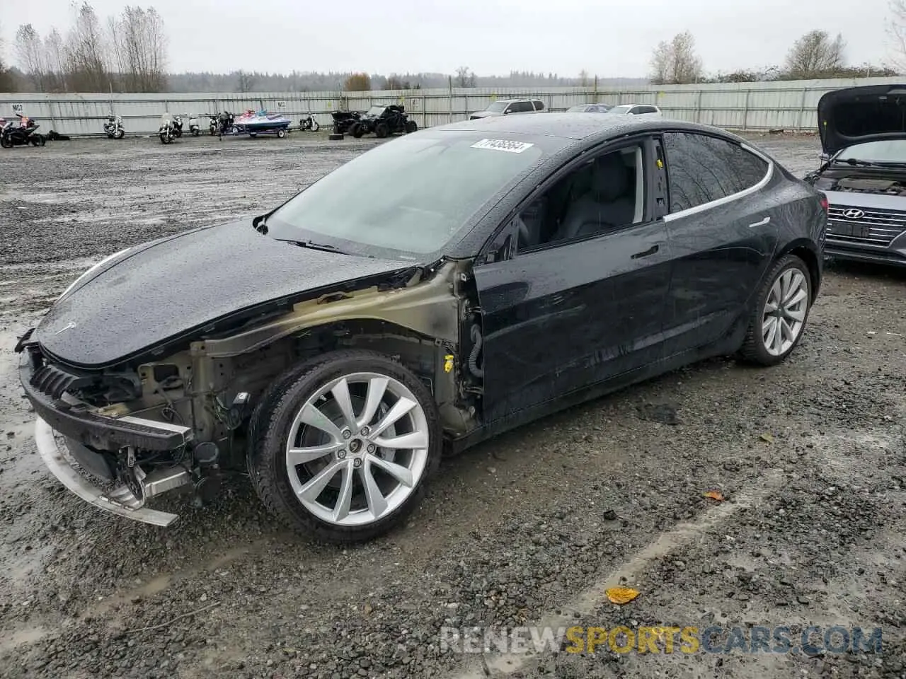 1 fotografías del automóvil dañado 5YJ3E1EB1KF388584 TESLA MODEL 3 2019