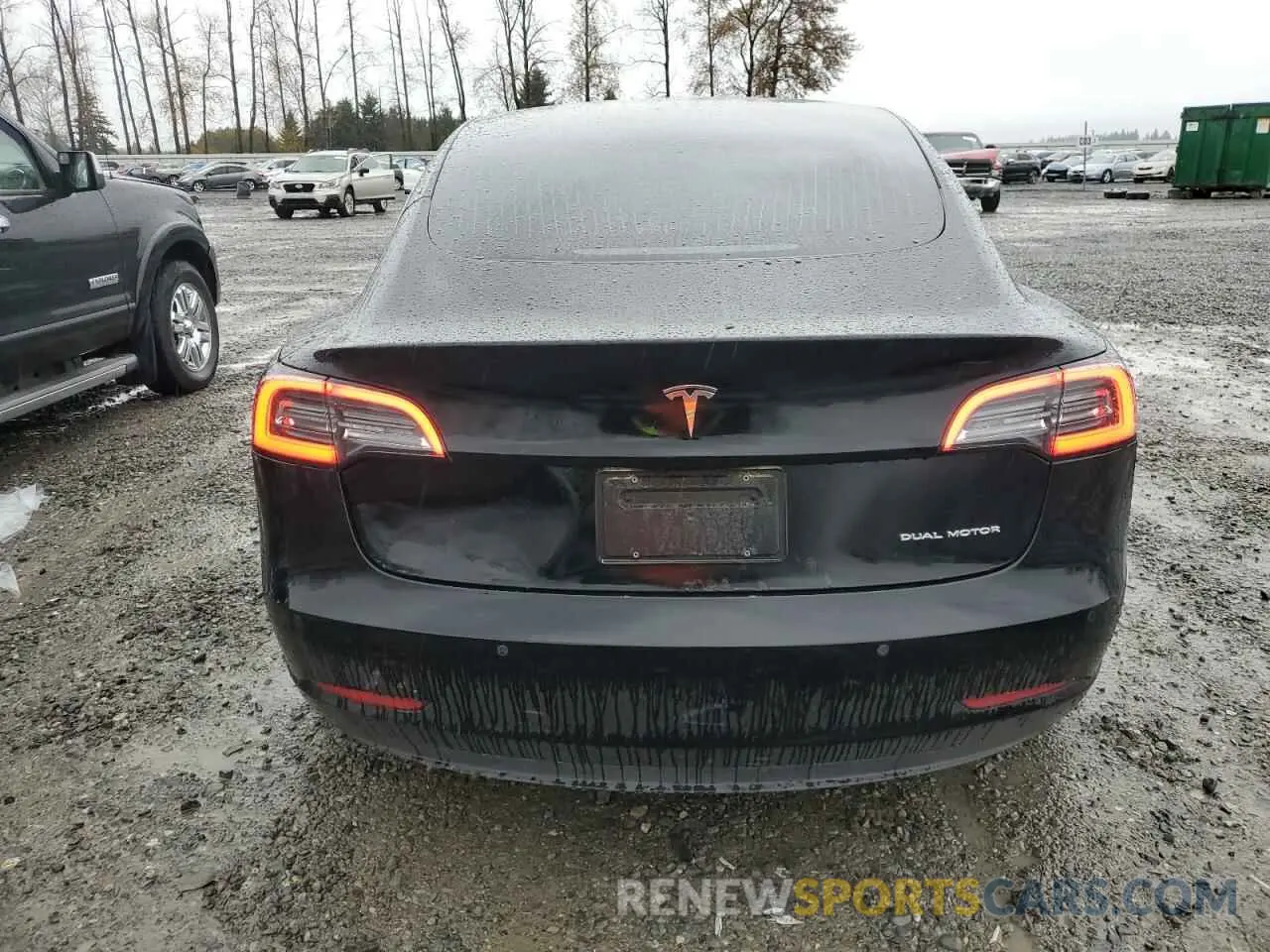 6 fotografías del automóvil dañado 5YJ3E1EB1KF388584 TESLA MODEL 3 2019