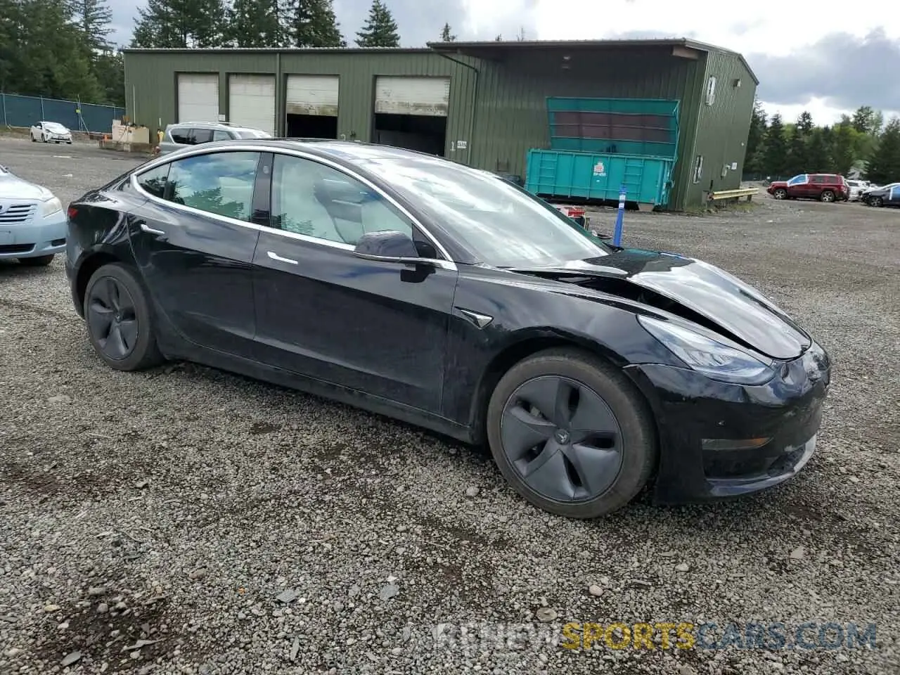 4 fotografías del automóvil dañado 5YJ3E1EB1KF421406 TESLA MODEL 3 2019