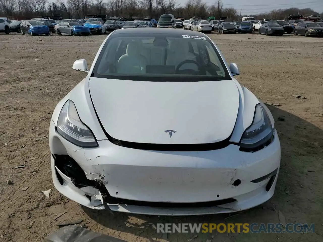 5 fotografías del automóvil dañado 5YJ3E1EB1KF422135 TESLA MODEL 3 2019