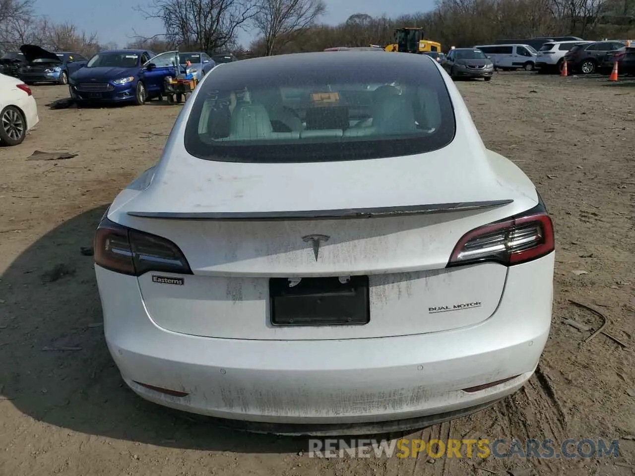 6 fotografías del automóvil dañado 5YJ3E1EB1KF422135 TESLA MODEL 3 2019