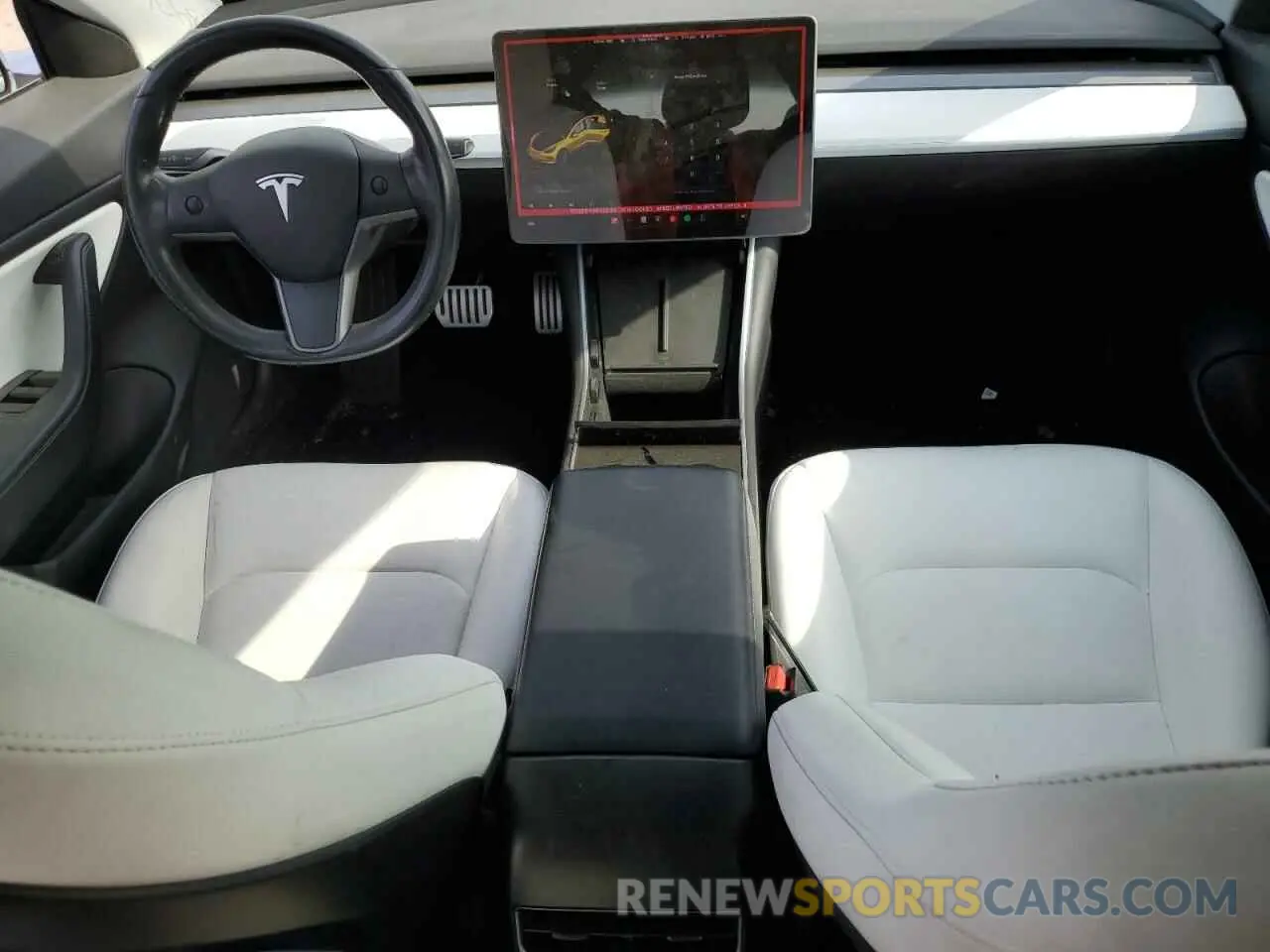 8 fotografías del automóvil dañado 5YJ3E1EB1KF422135 TESLA MODEL 3 2019