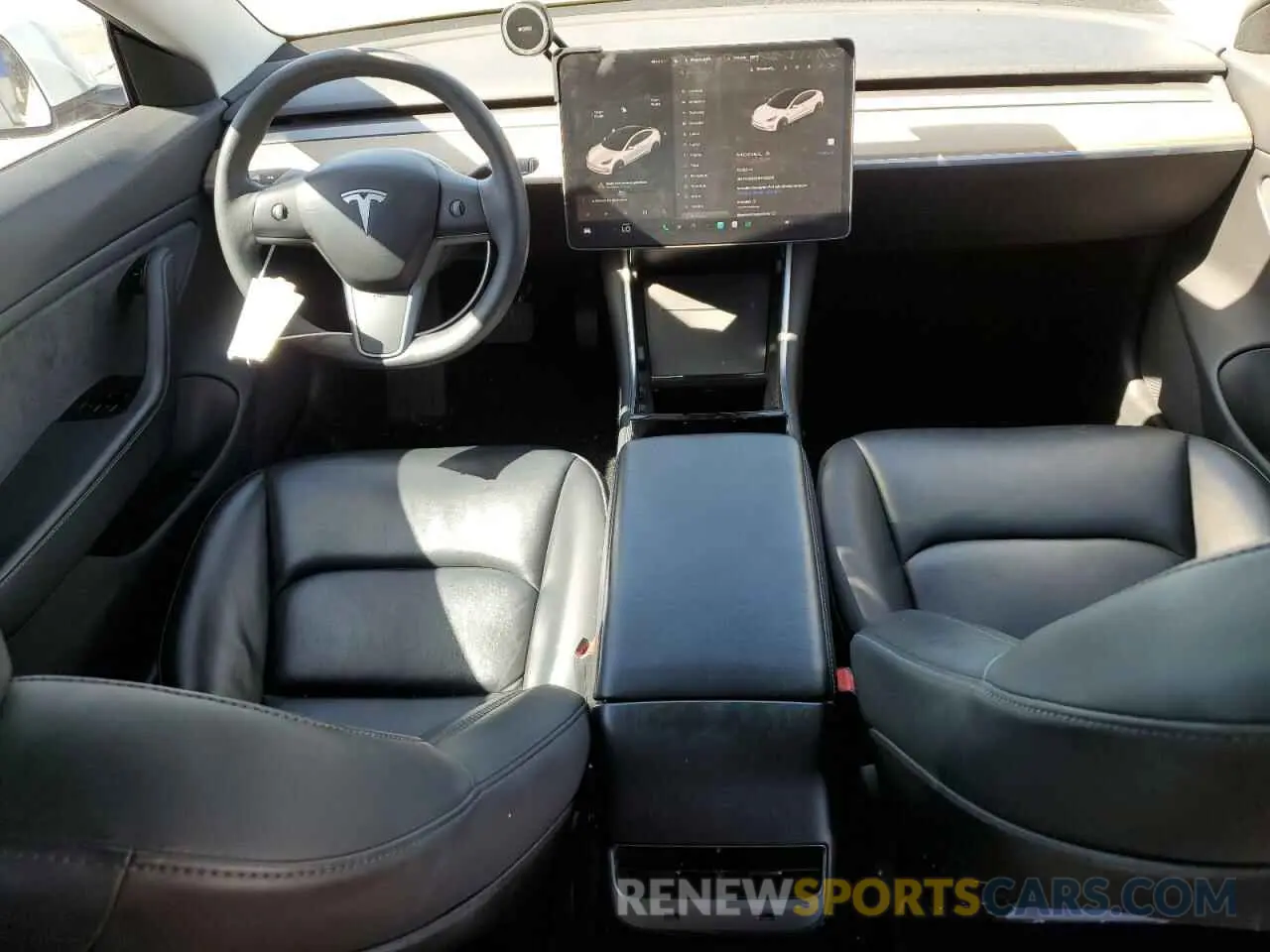 8 fotografías del automóvil dañado 5YJ3E1EB1KF433510 TESLA MODEL 3 2019