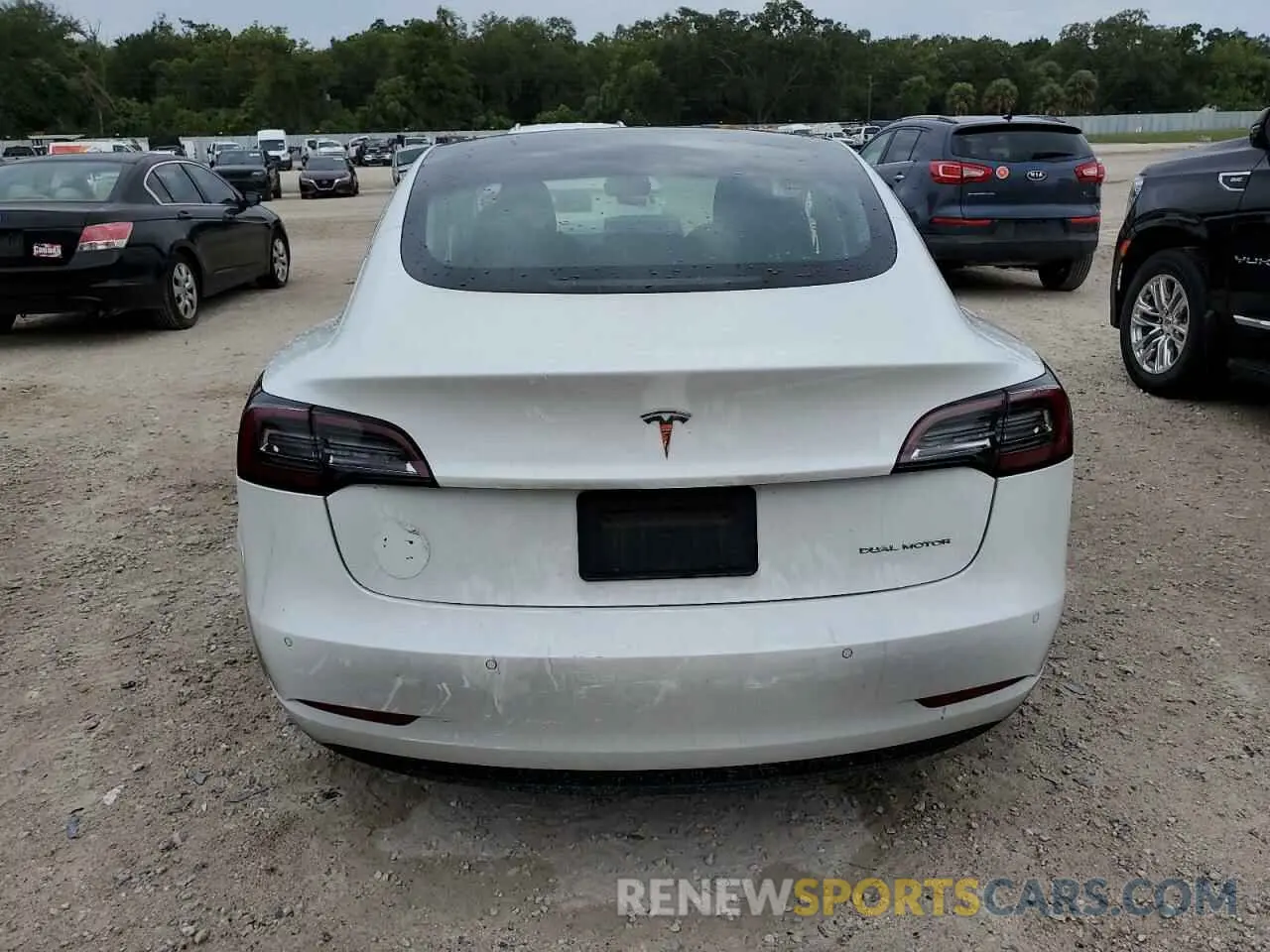 6 fotografías del automóvil dañado 5YJ3E1EB1KF493805 TESLA MODEL 3 2019