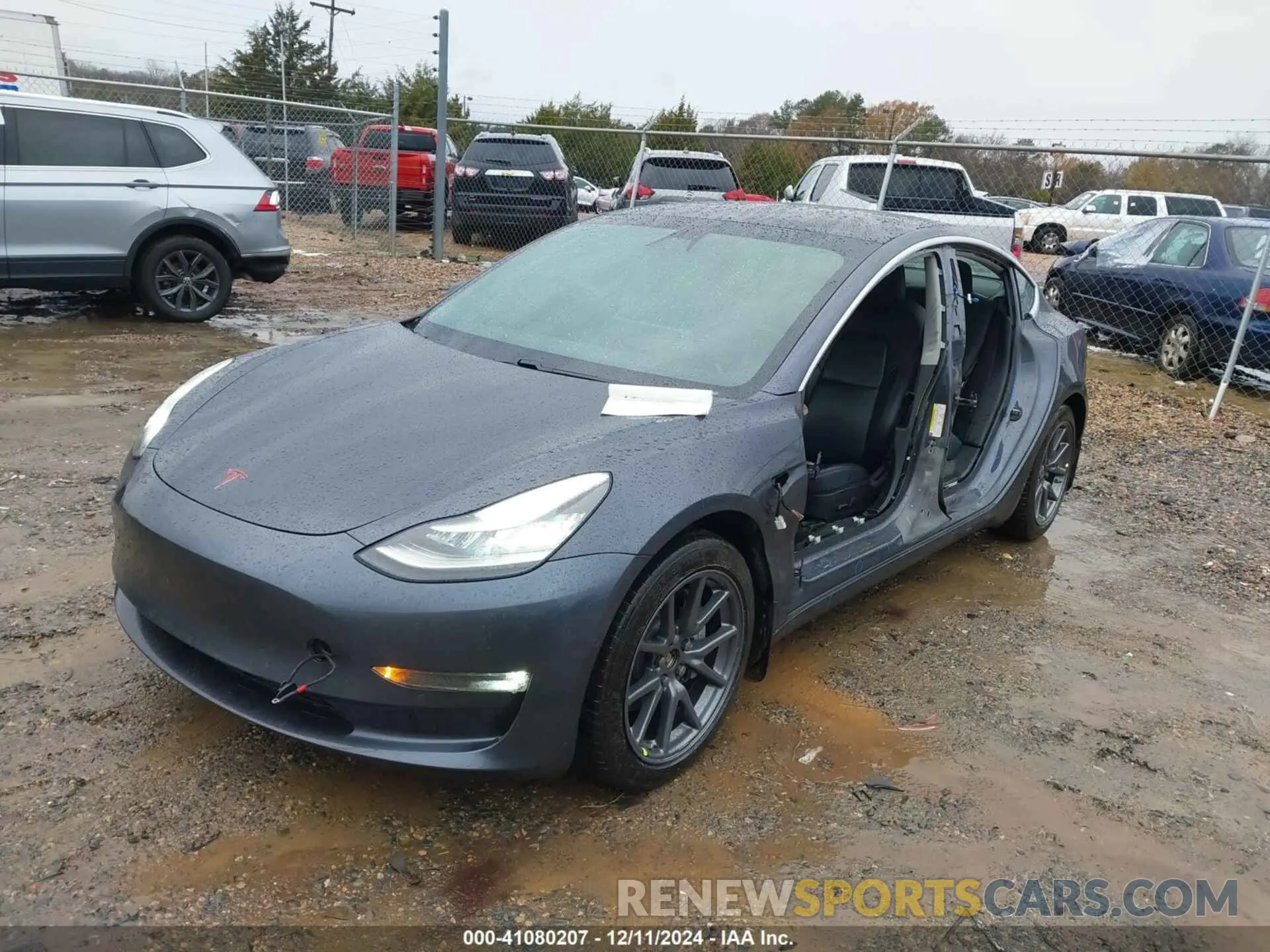 2 fotografías del automóvil dañado 5YJ3E1EB1KF510375 TESLA MODEL 3 2019