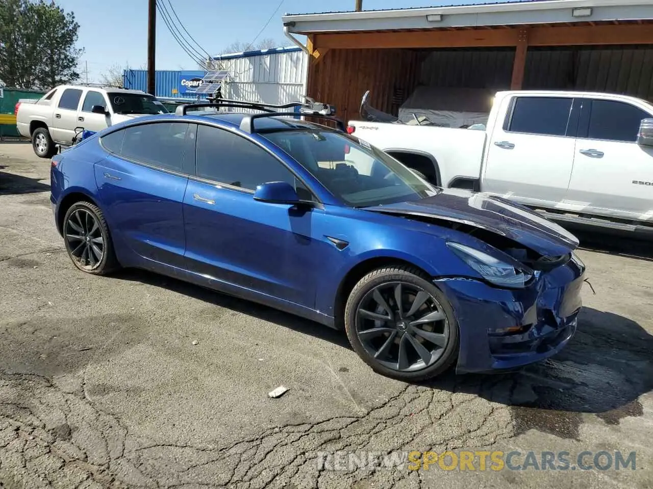 4 fotografías del automóvil dañado 5YJ3E1EB1KF521716 TESLA MODEL 3 2019