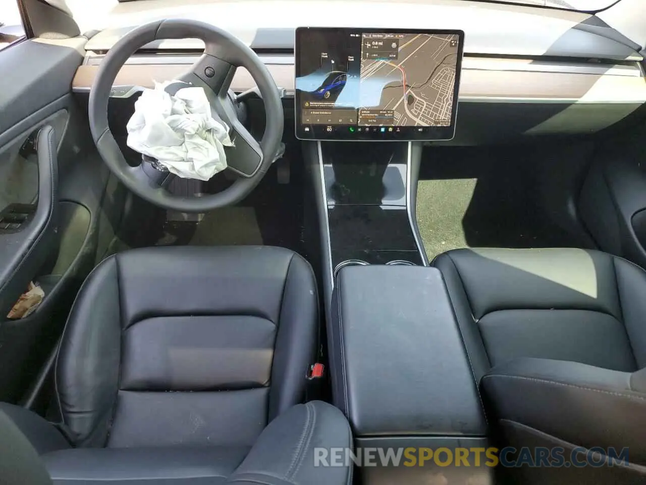8 fotografías del automóvil dañado 5YJ3E1EB1KF521716 TESLA MODEL 3 2019