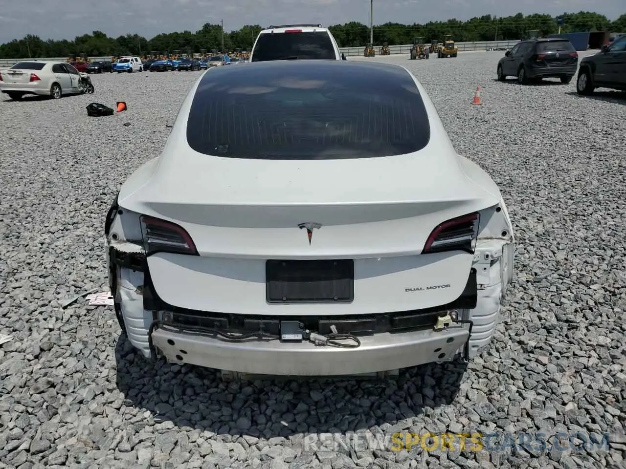 6 fotografías del automóvil dañado 5YJ3E1EB2KF391185 TESLA MODEL 3 2019