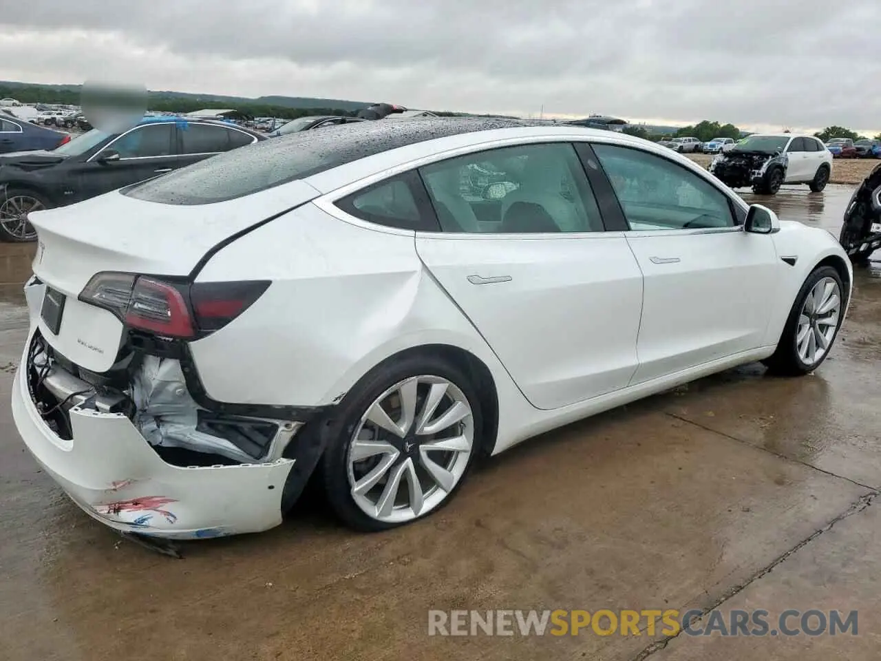 3 fotografías del automóvil dañado 5YJ3E1EB2KF392305 TESLA MODEL 3 2019