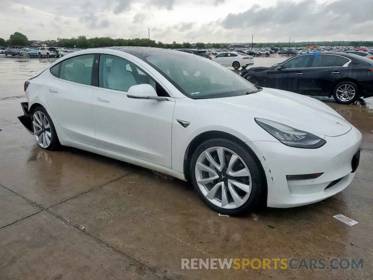 4 fotografías del automóvil dañado 5YJ3E1EB2KF392305 TESLA MODEL 3 2019