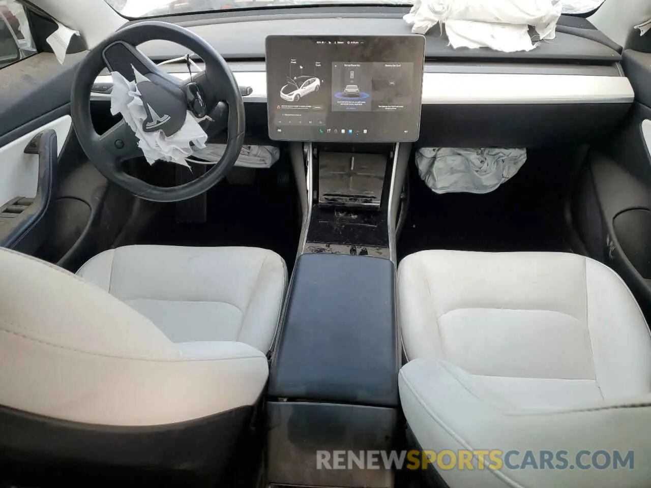 8 fotografías del automóvil dañado 5YJ3E1EB2KF421849 TESLA MODEL 3 2019
