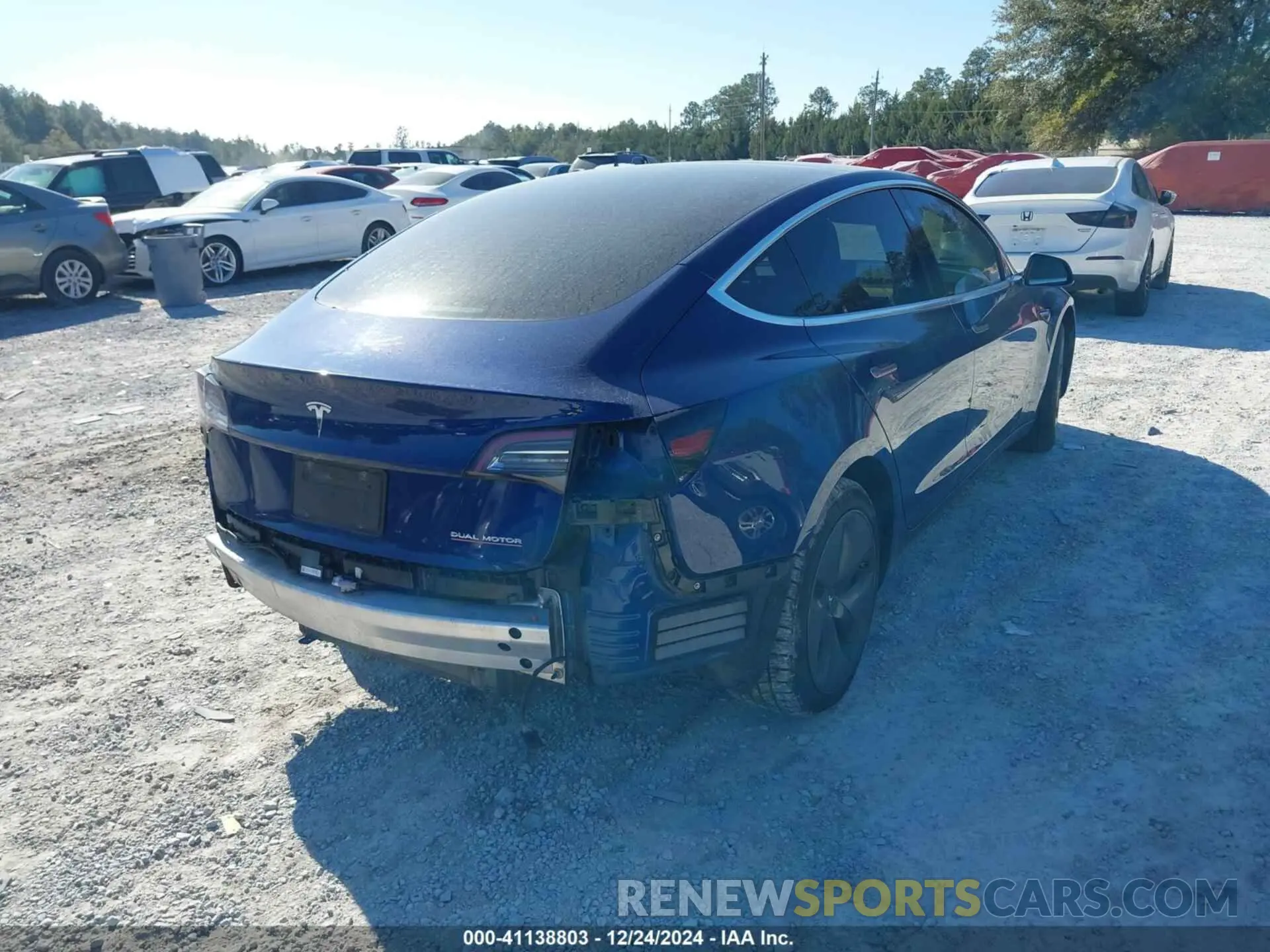4 fotografías del automóvil dañado 5YJ3E1EB2KF437372 TESLA MODEL 3 2019