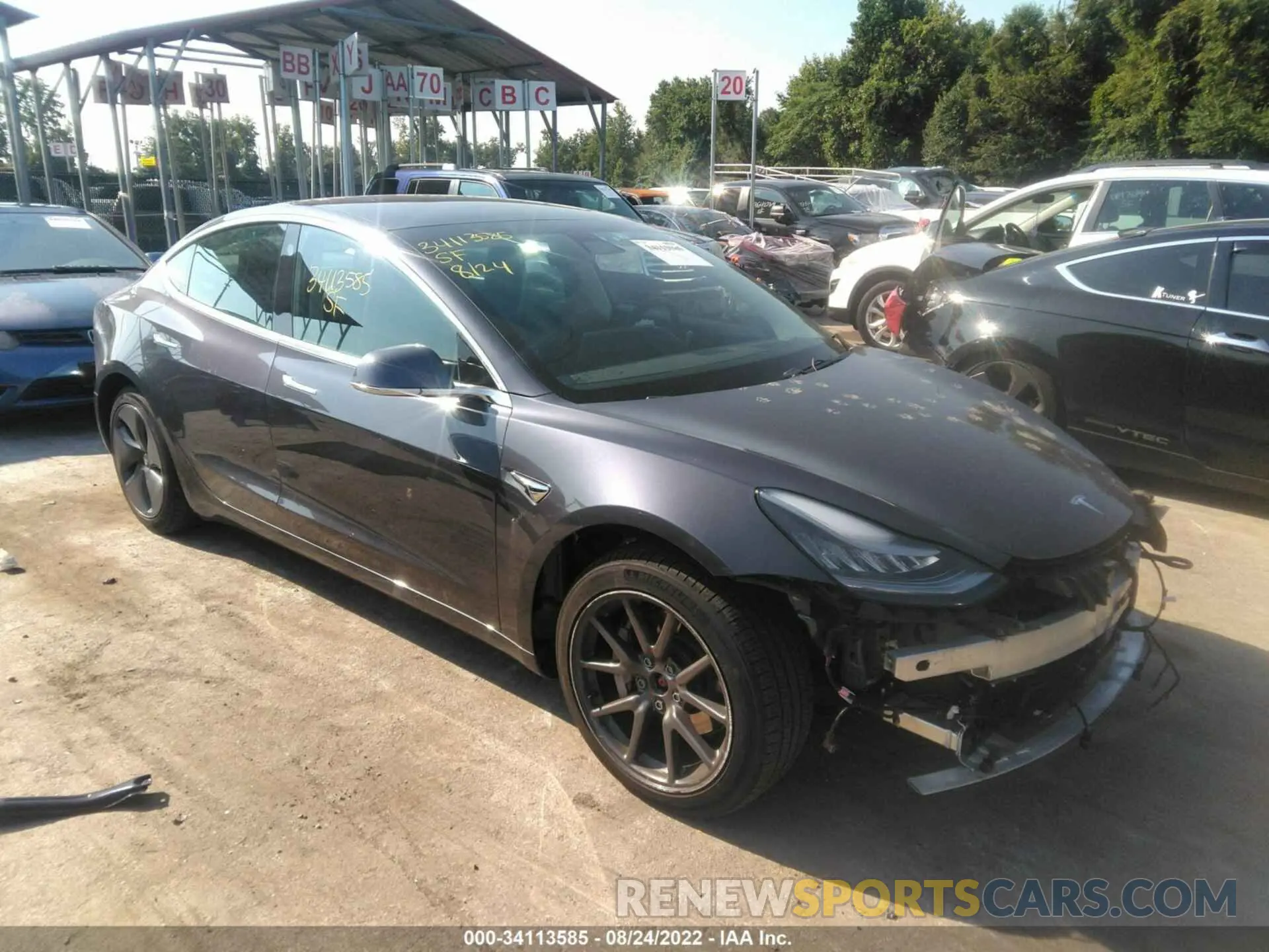 1 fotografías del automóvil dañado 5YJ3E1EB2KF441955 TESLA MODEL 3 2019