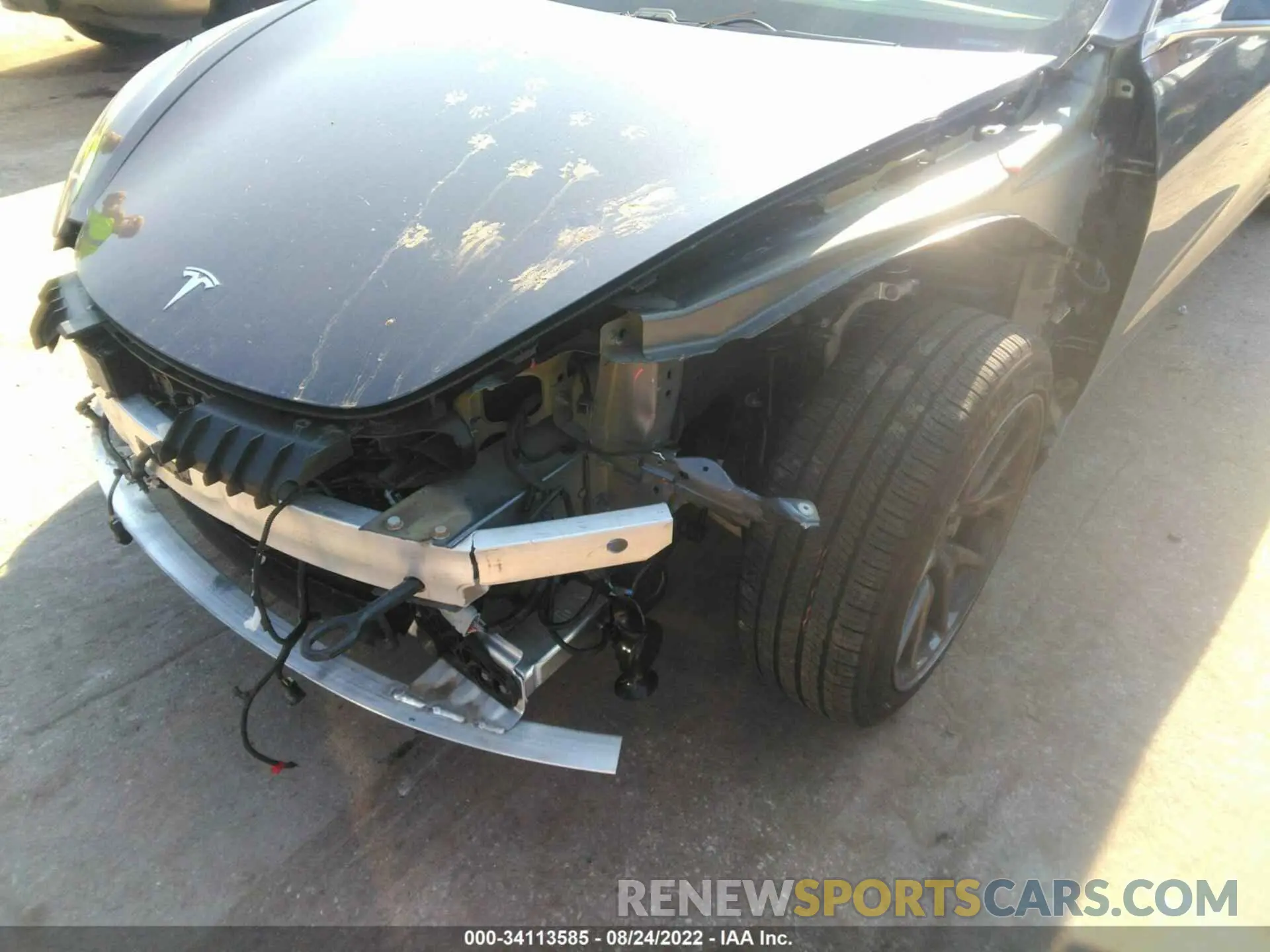 6 fotografías del automóvil dañado 5YJ3E1EB2KF441955 TESLA MODEL 3 2019