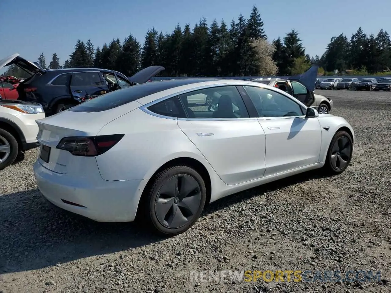 3 fotografías del automóvil dañado 5YJ3E1EB2KF442345 TESLA MODEL 3 2019