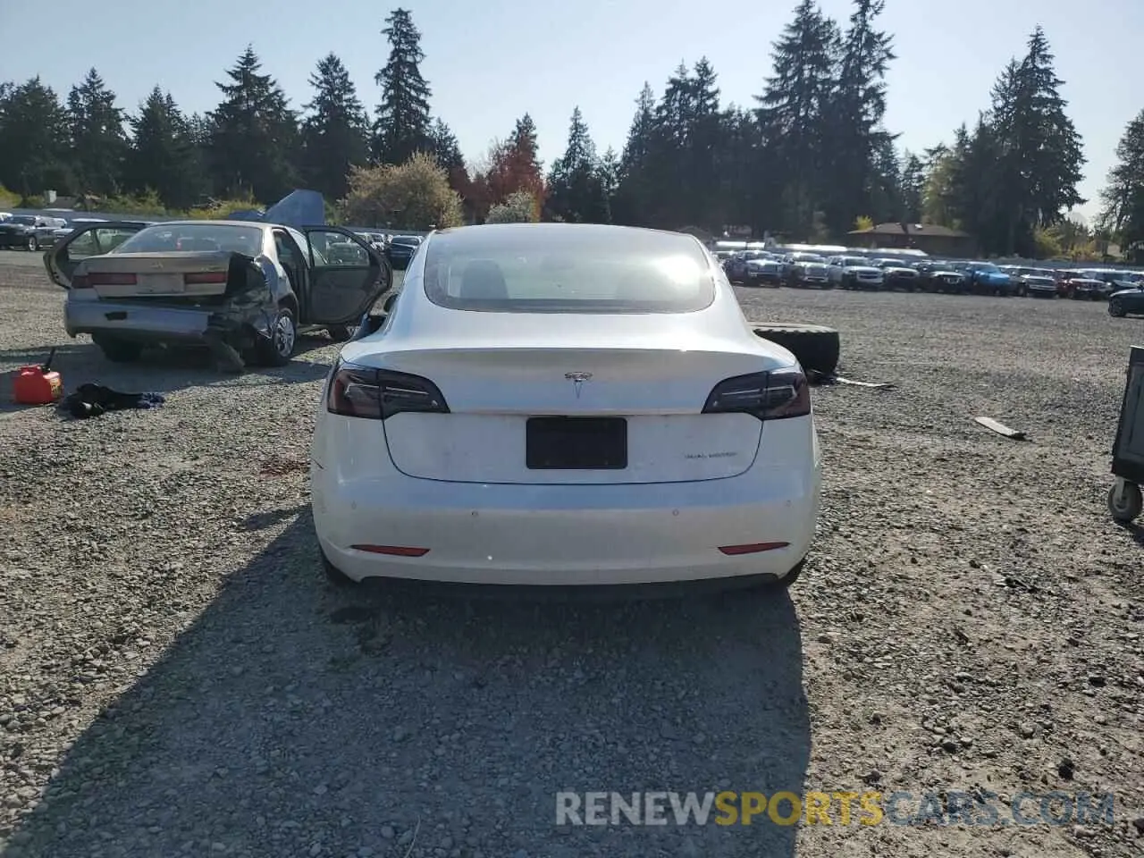 6 fotografías del automóvil dañado 5YJ3E1EB2KF442345 TESLA MODEL 3 2019