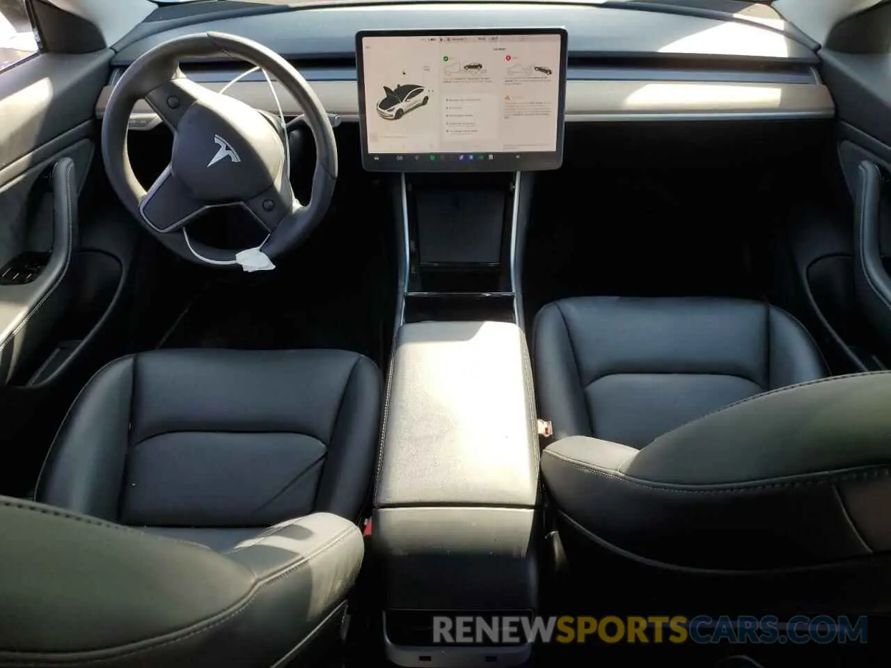 8 fotografías del automóvil dañado 5YJ3E1EB2KF442345 TESLA MODEL 3 2019
