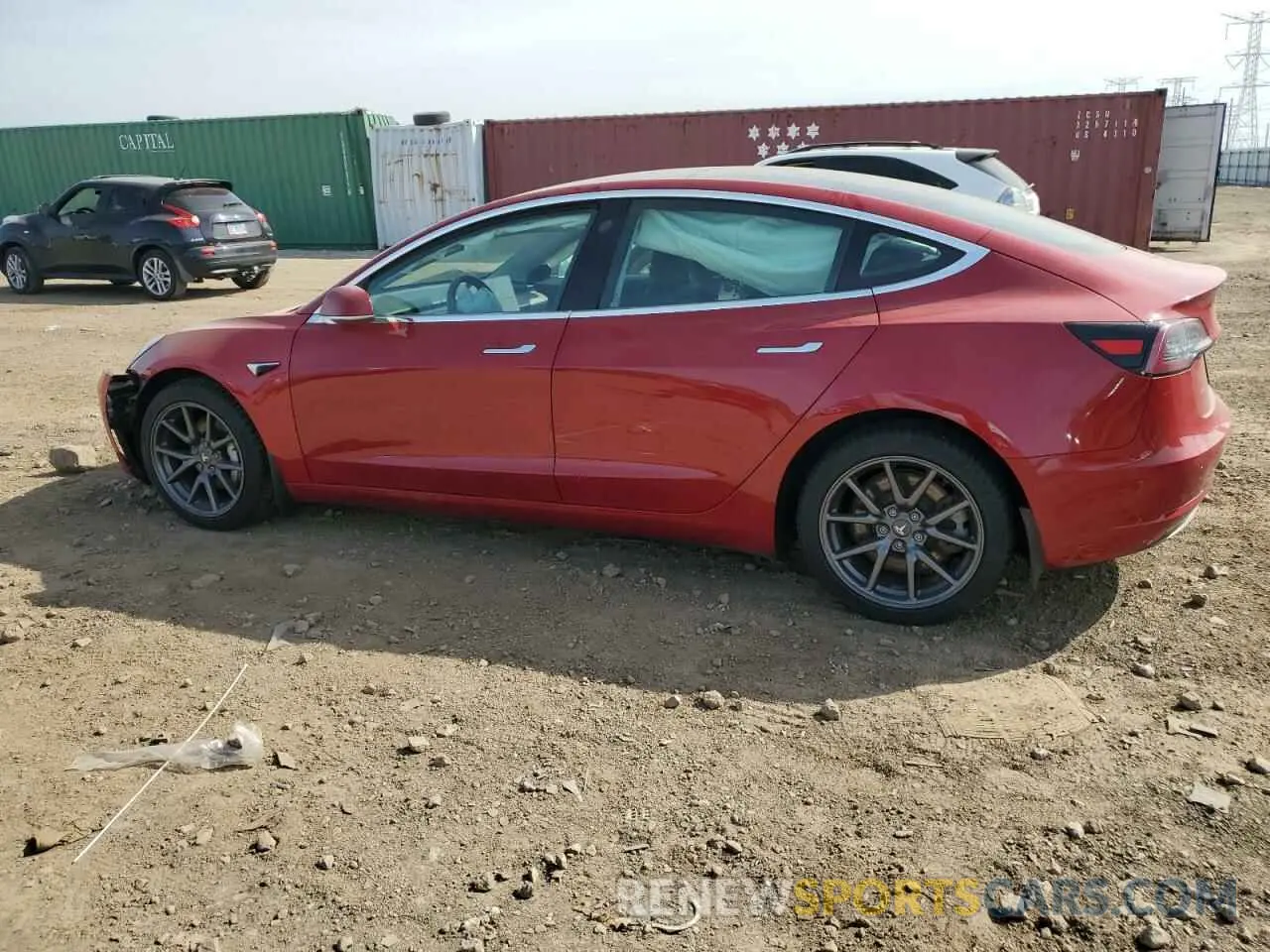 2 fotografías del automóvil dañado 5YJ3E1EB2KF453734 TESLA MODEL 3 2019