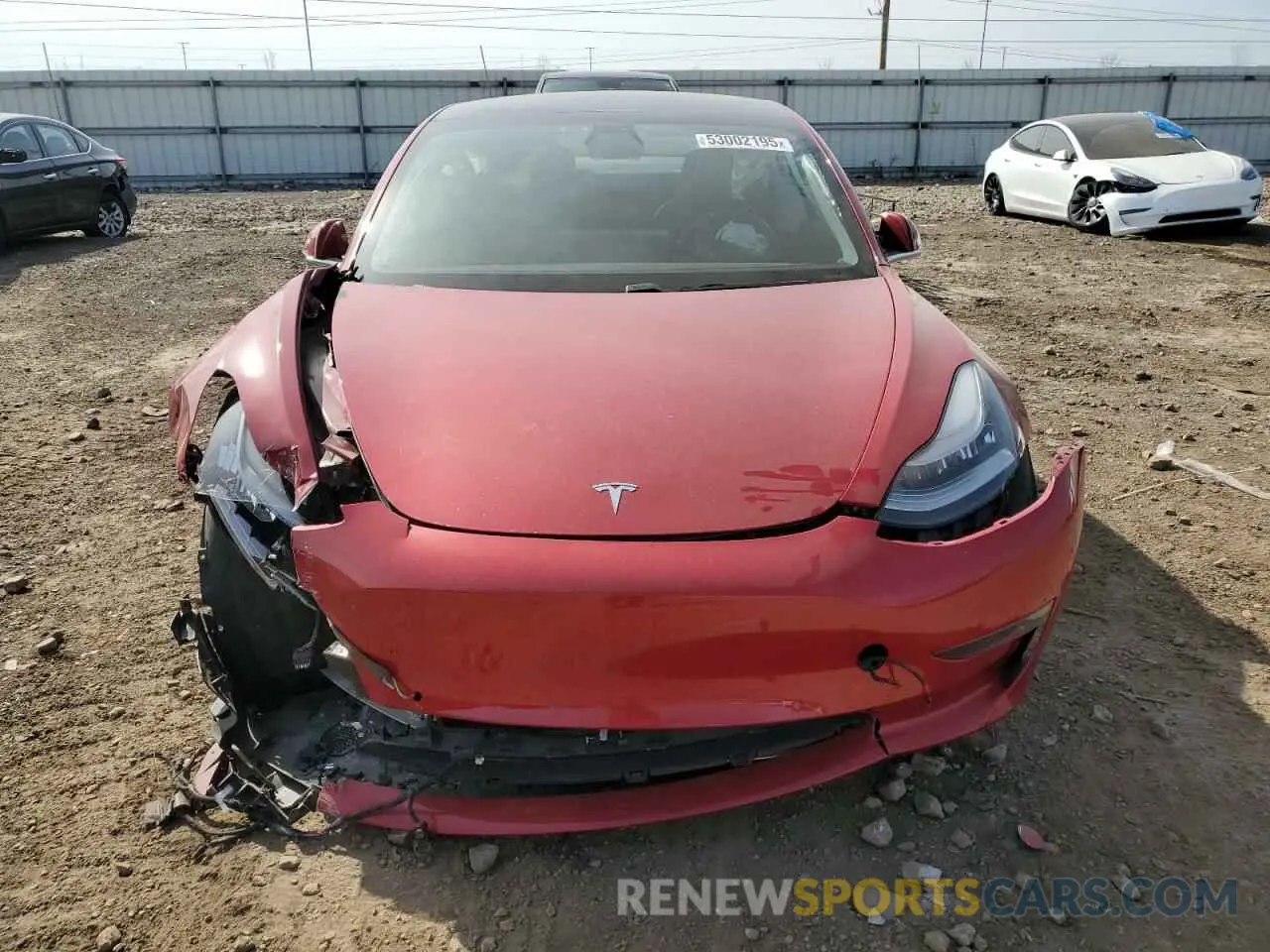 5 fotografías del automóvil dañado 5YJ3E1EB2KF453734 TESLA MODEL 3 2019