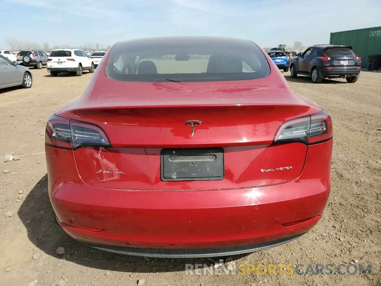 6 fotografías del automóvil dañado 5YJ3E1EB2KF453734 TESLA MODEL 3 2019