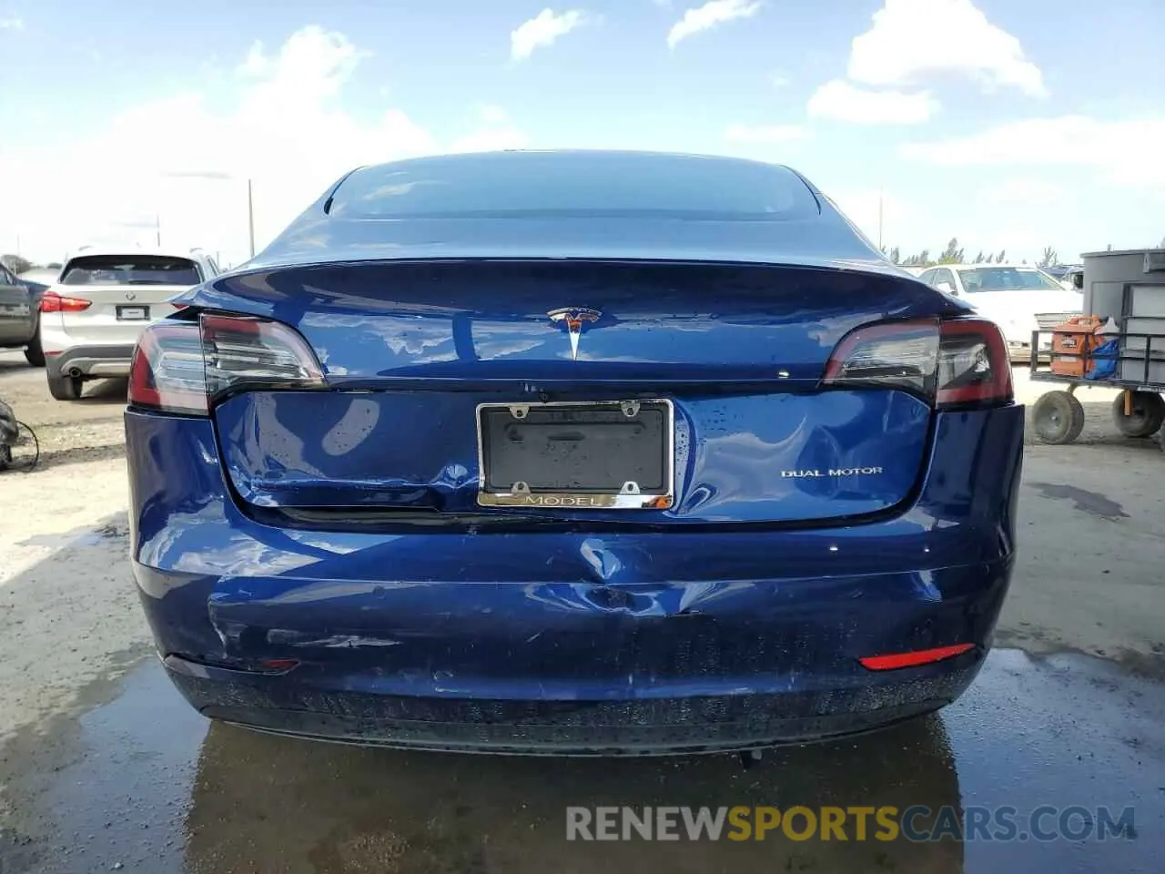 6 fotografías del automóvil dañado 5YJ3E1EB2KF465107 TESLA MODEL 3 2019