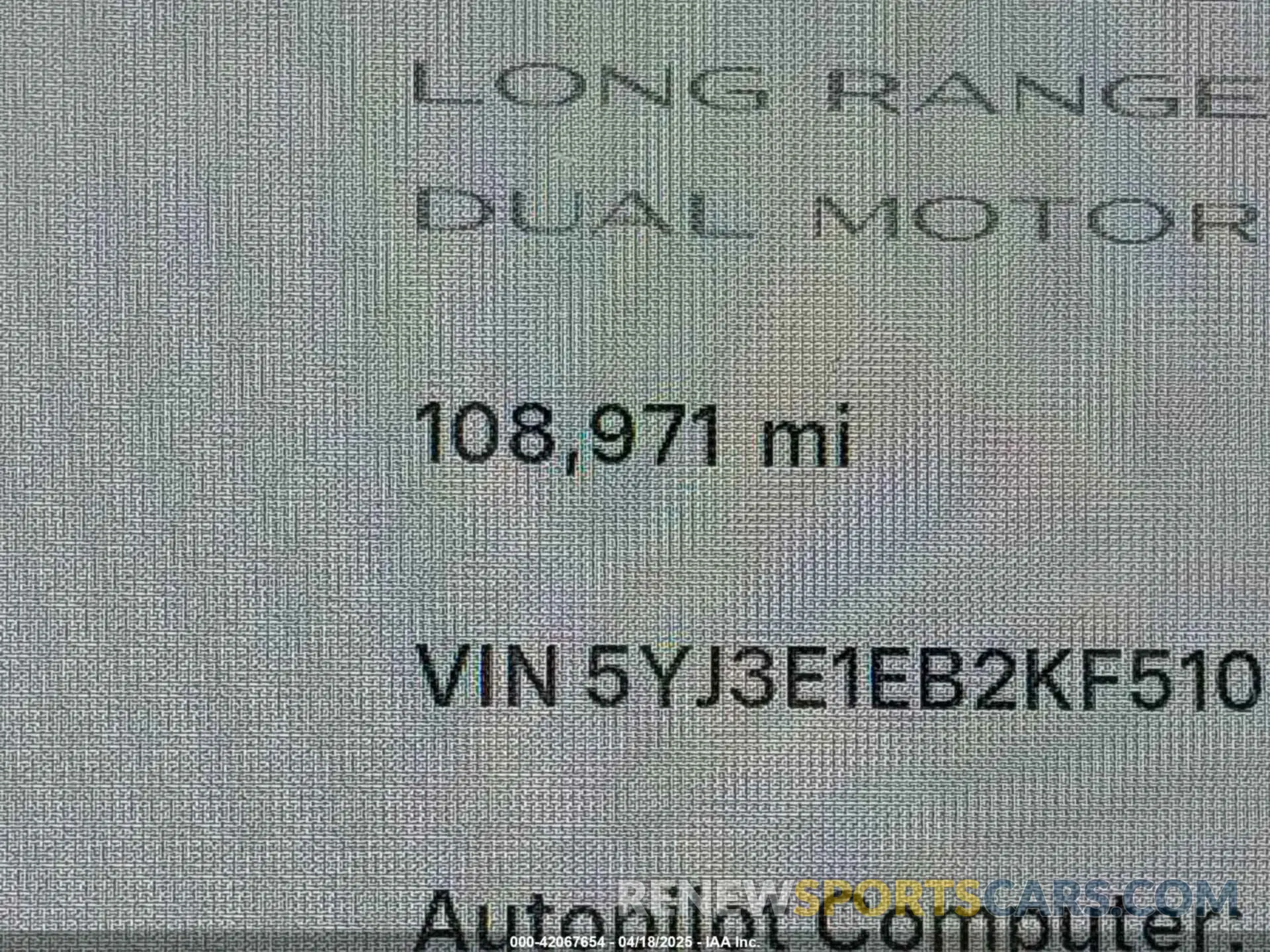 14 fotografías del automóvil dañado 5YJ3E1EB2KF510398 TESLA MODEL 3 2019