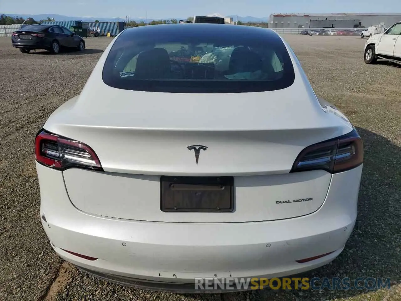 6 fotografías del automóvil dañado 5YJ3E1EB2KF511969 TESLA MODEL 3 2019