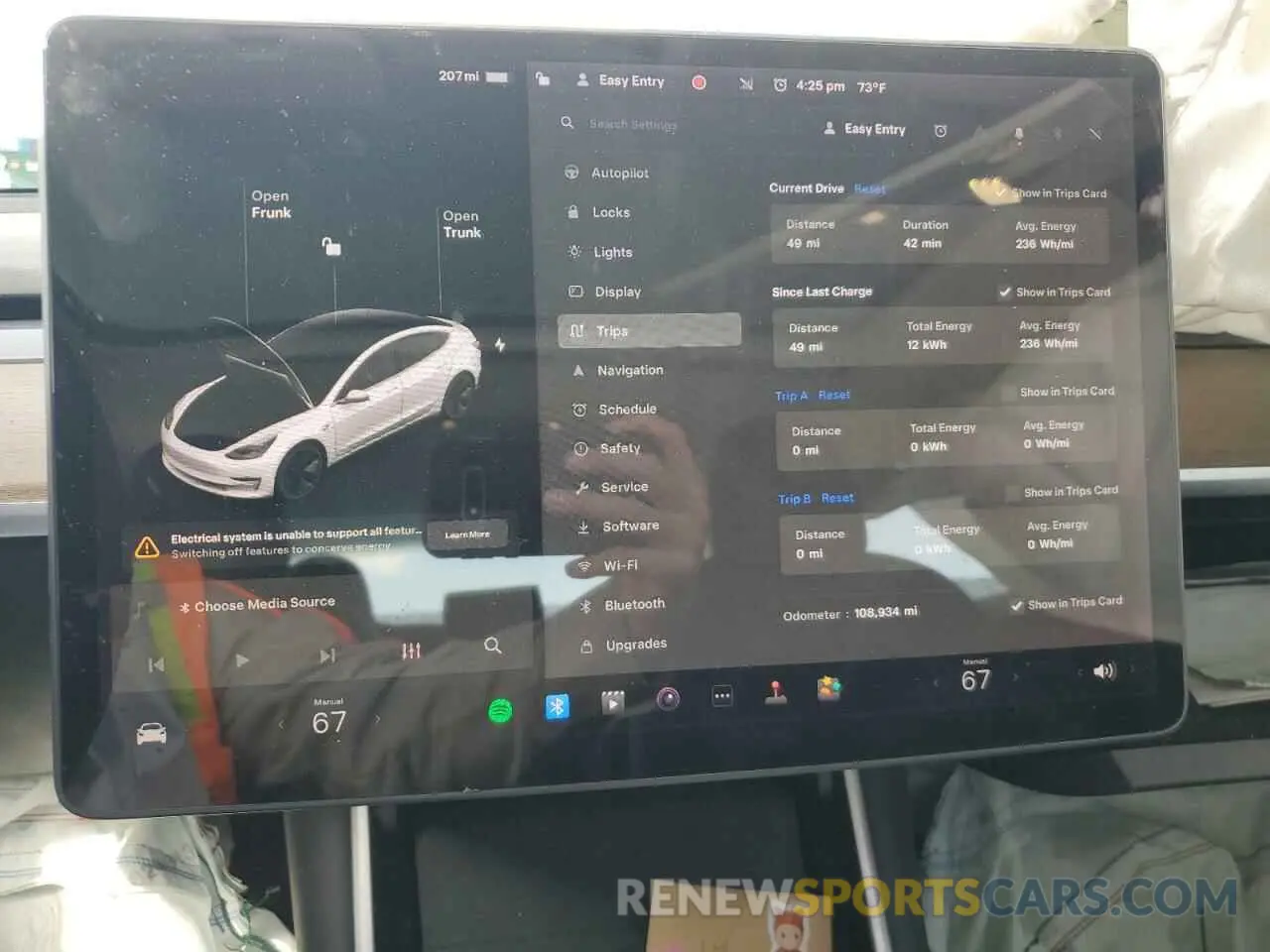 9 fotografías del automóvil dañado 5YJ3E1EB2KF511969 TESLA MODEL 3 2019
