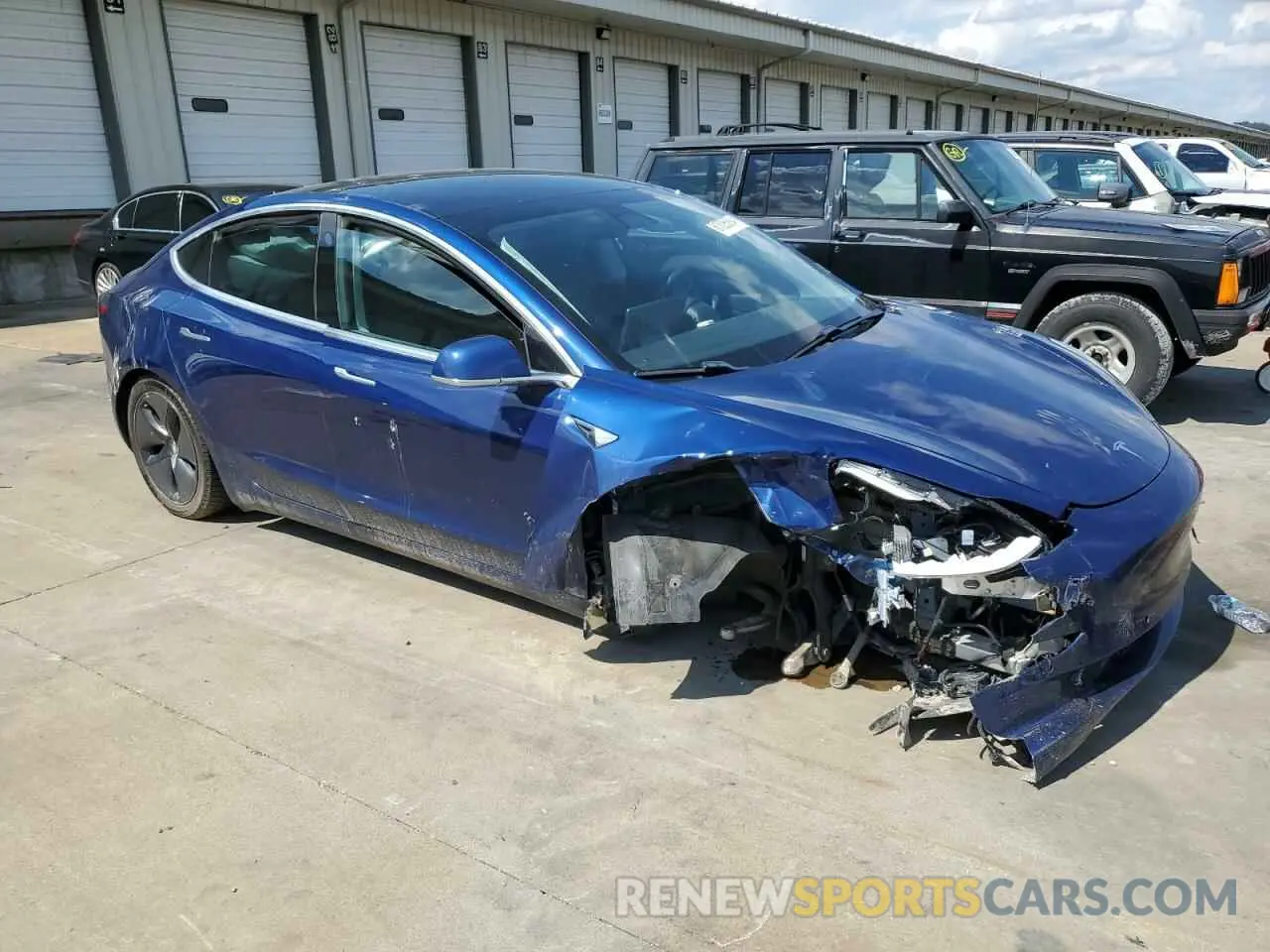 4 fotografías del automóvil dañado 5YJ3E1EB2KF533423 TESLA MODEL 3 2019